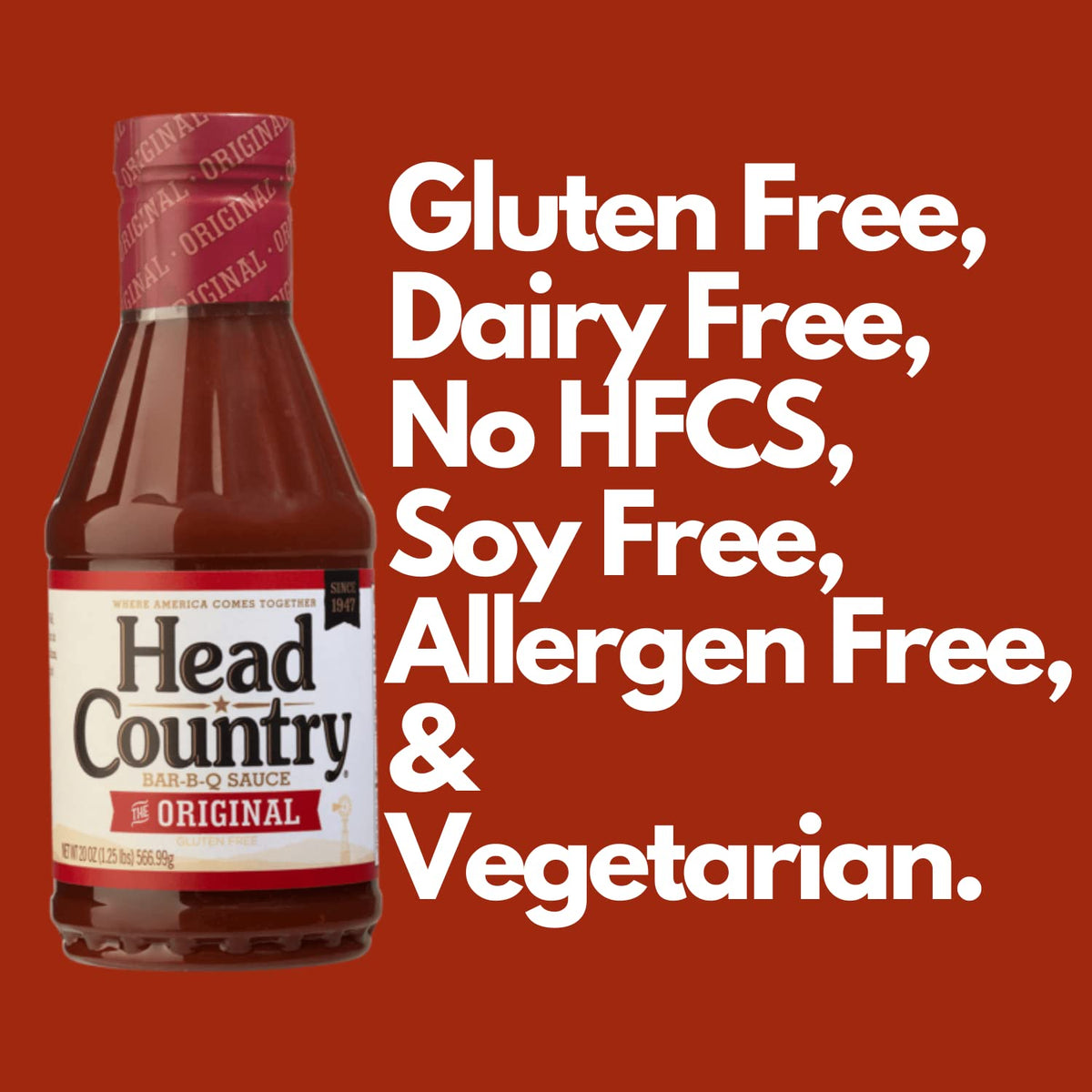 Head Country Original BBQ Sauce – 80 oz Jug | Sweet & Savory Championship Barbecue Sauce For Chicken, Pork, Ribs & Burgers
