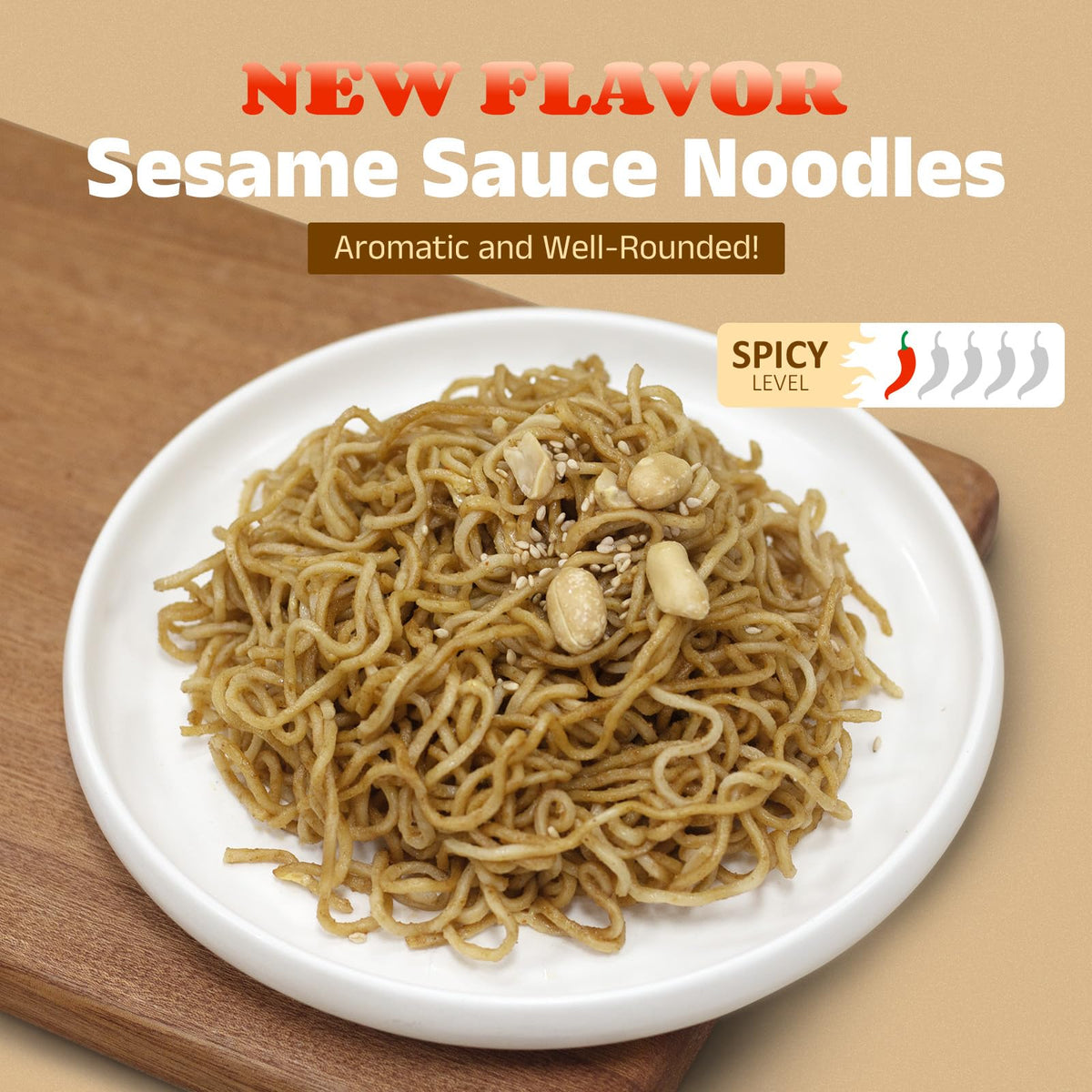 HealSpot High Protein Sesame Ramen – 30g Plant-Based Protein, Low Fat, Keto Friendly