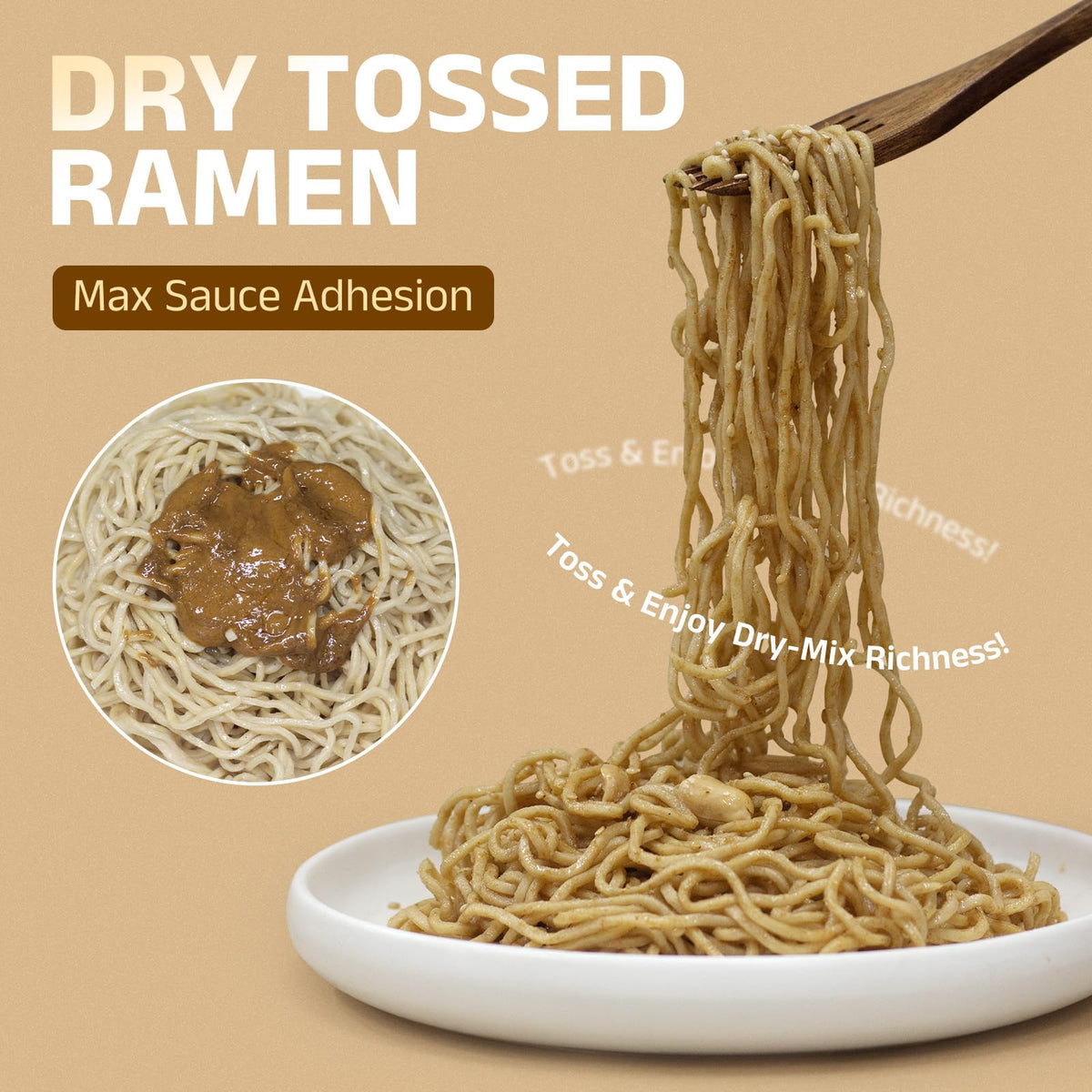 HealSpot High Protein Sesame Ramen – 30g Plant-Based Protein, Low Fat, Keto Friendly