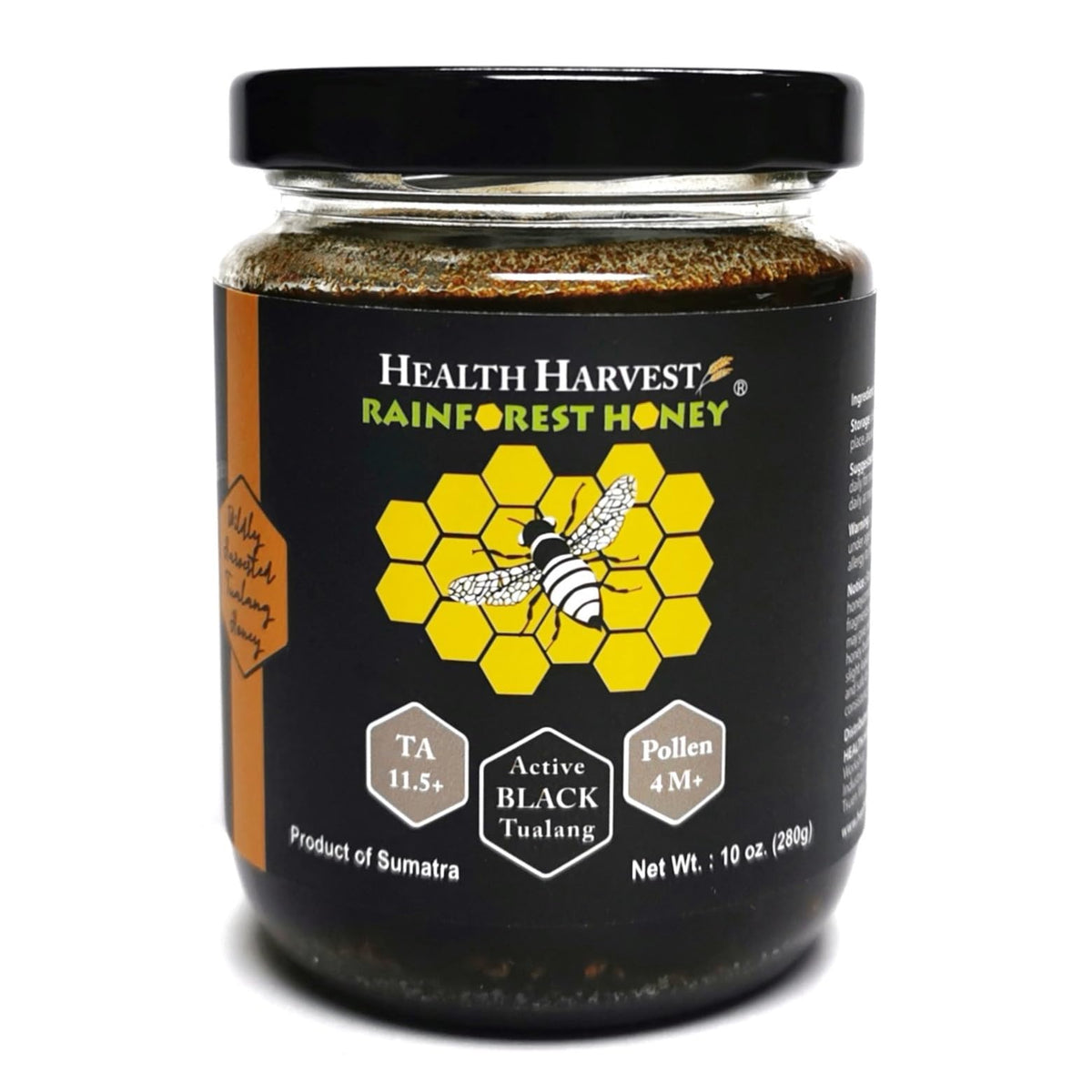 Health Harvest Tualang Black Honey 10oz – Raw, Unpasteurized, Unfiltered