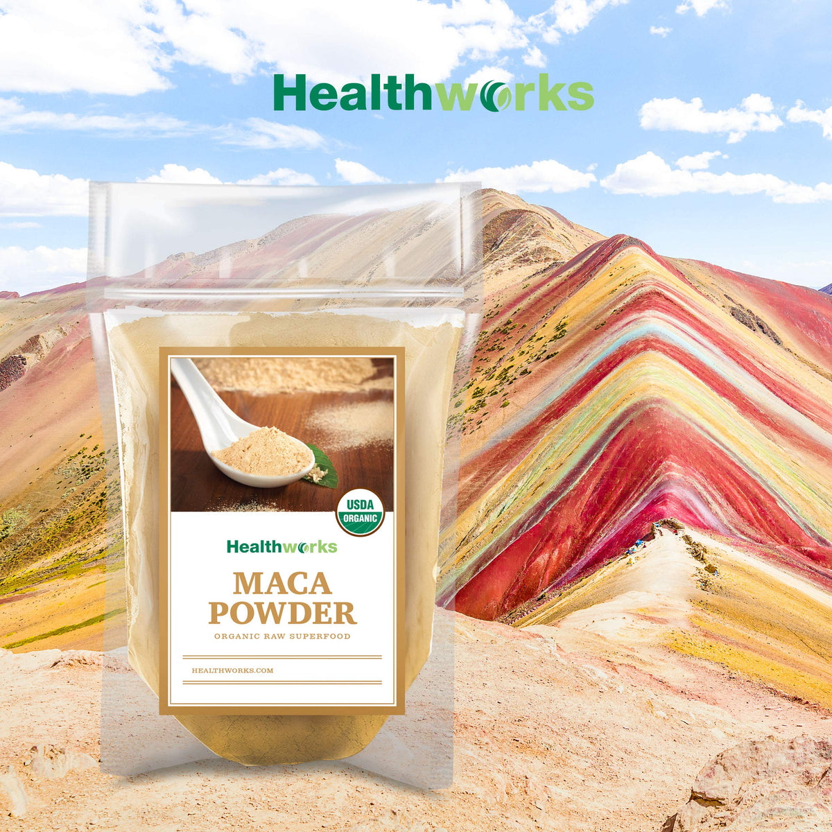 Healthworks Organic Maca Powder Raw - 32 oz | Peruvian Ginseng, Vegan