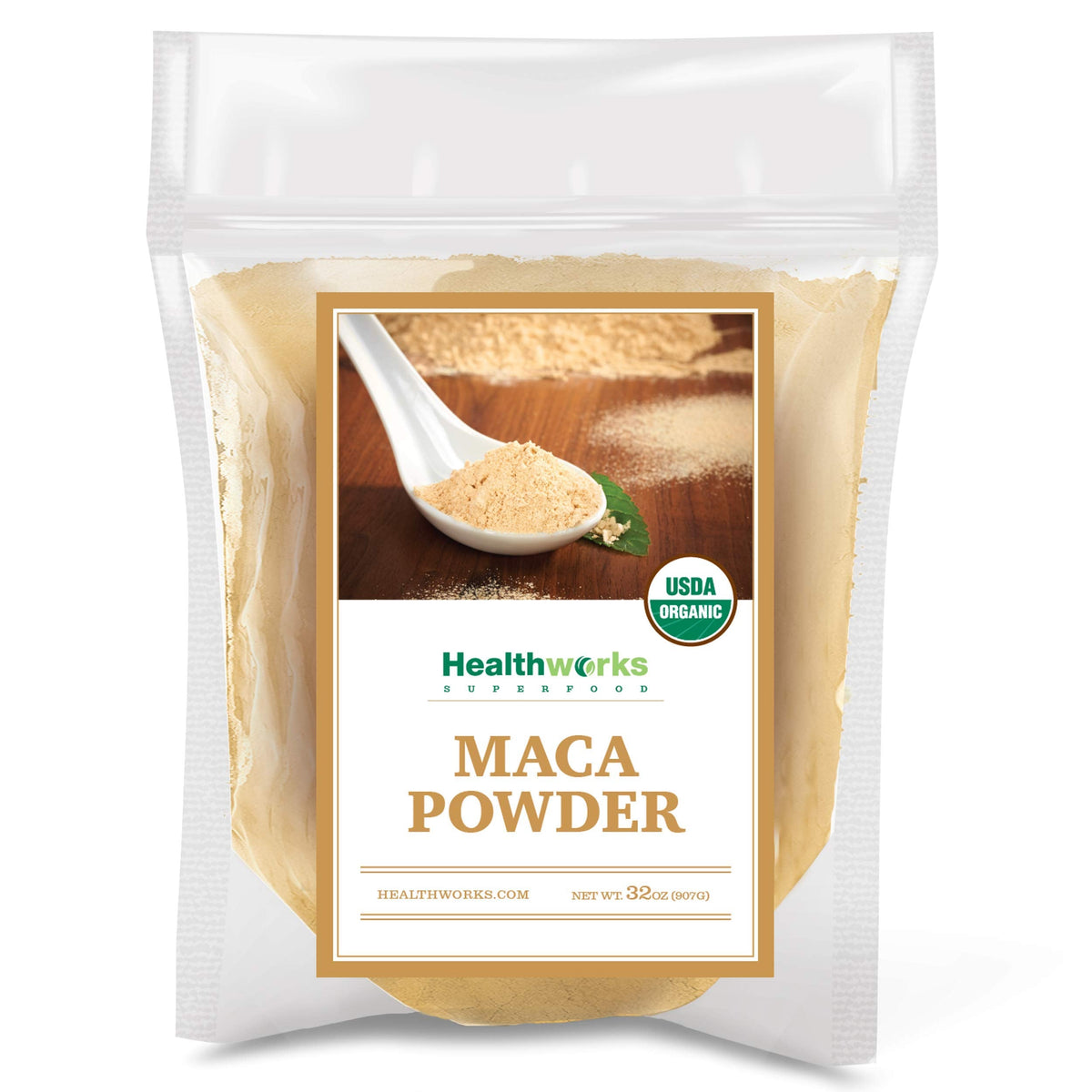 Healthworks Organic Maca Powder Raw - 32 oz | Peruvian Ginseng, Vegan