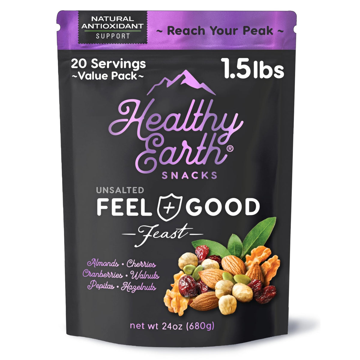 Healthy Earth Mixed Nuts Unsalted Trail Mix – Gluten Free & No Peanuts