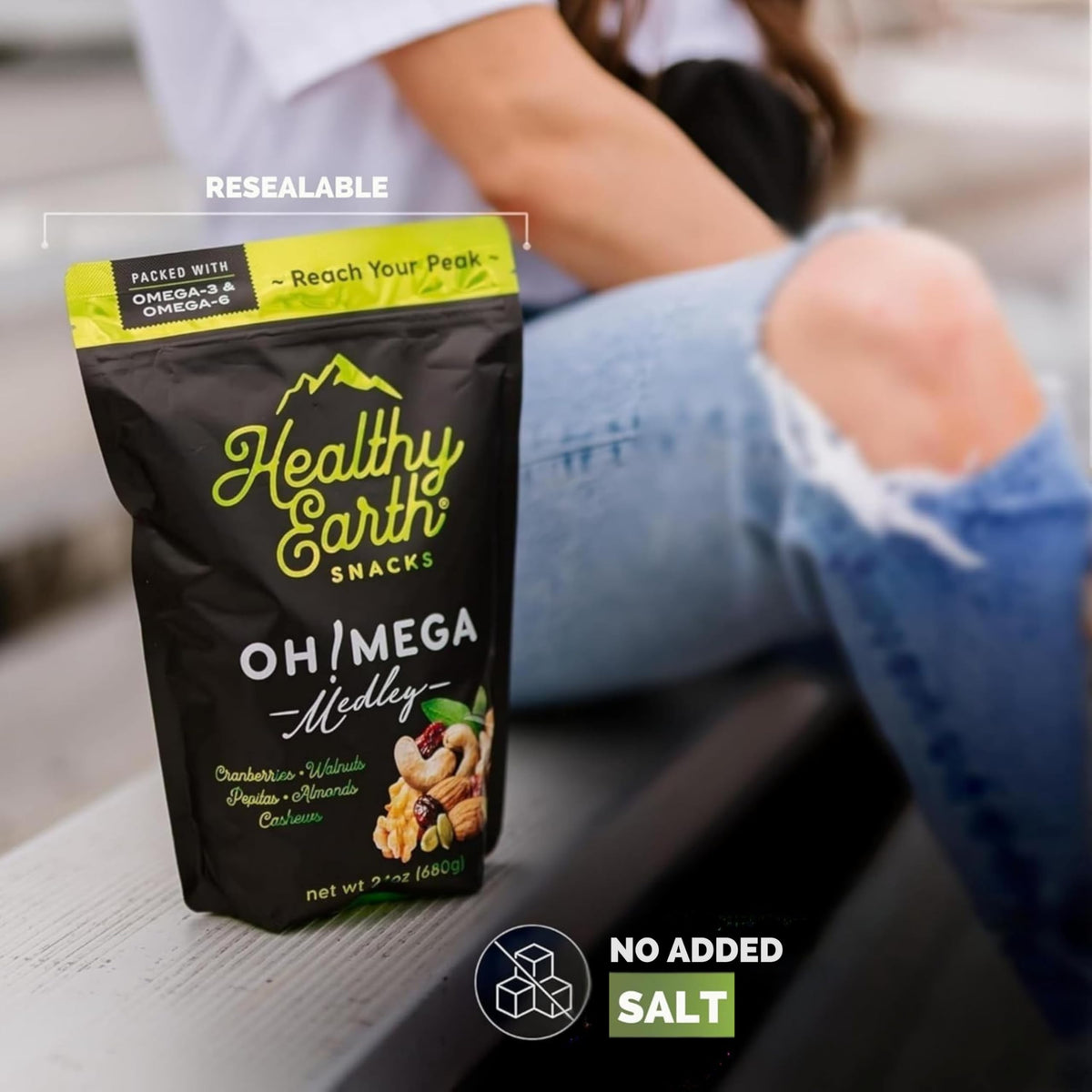 Healthy Earth Mixed Nuts Unsalted | Trail Mix – Gluten Free, Peanut-Free, High Fiber, Omega-3 & Omega-6