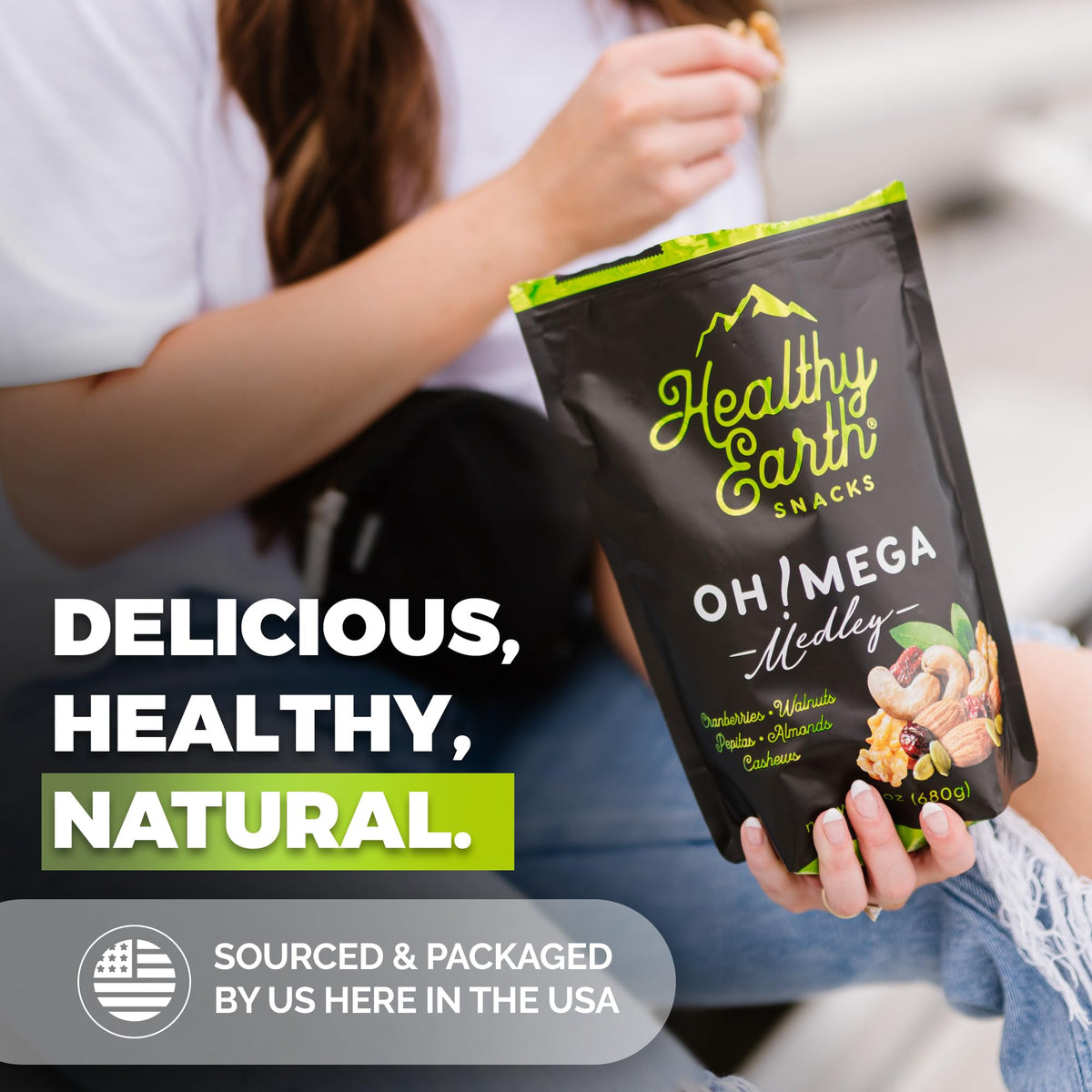 Healthy Earth Mixed Nuts Unsalted | Trail Mix – Gluten Free, Peanut-Free, High Fiber, Omega-3 & Omega-6