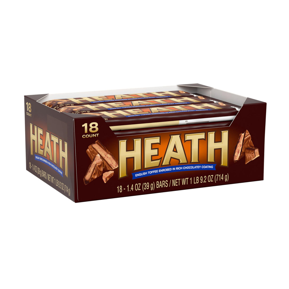 HEATH Chocolatey English Toffee Bars – 18 Count, 1.4 oz Each | Kosher & Gluten Free