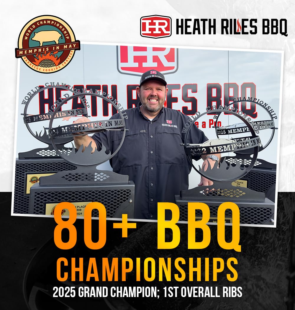 Heath Riles BBQ Rub – Competition Seasoning for Smoking & Grilling, 2 lb / 32 oz