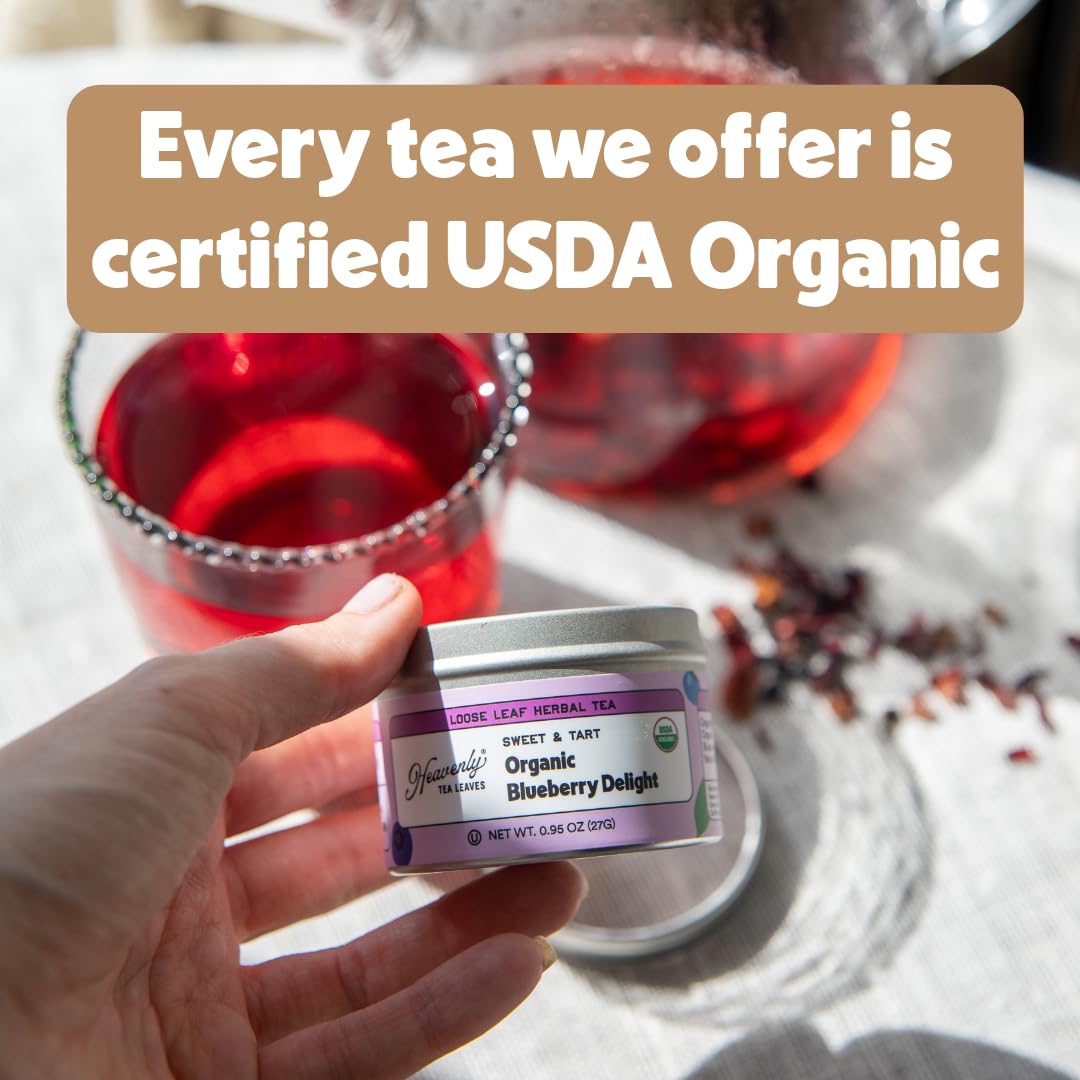 Heavenly Tea Leaves Organic 9-Flavor Loose Leaf Tea Variety Pack | Premium Whole Leaf Sampler Gift Box (Approx. 90 Cups)