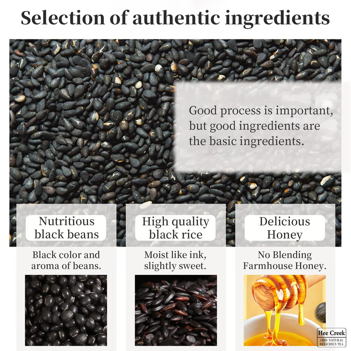 Hee Creek Black Sesame Balls 12.7 oz – Handmade Snack with Black Sesame, Rice & Beans (40 Balls)
