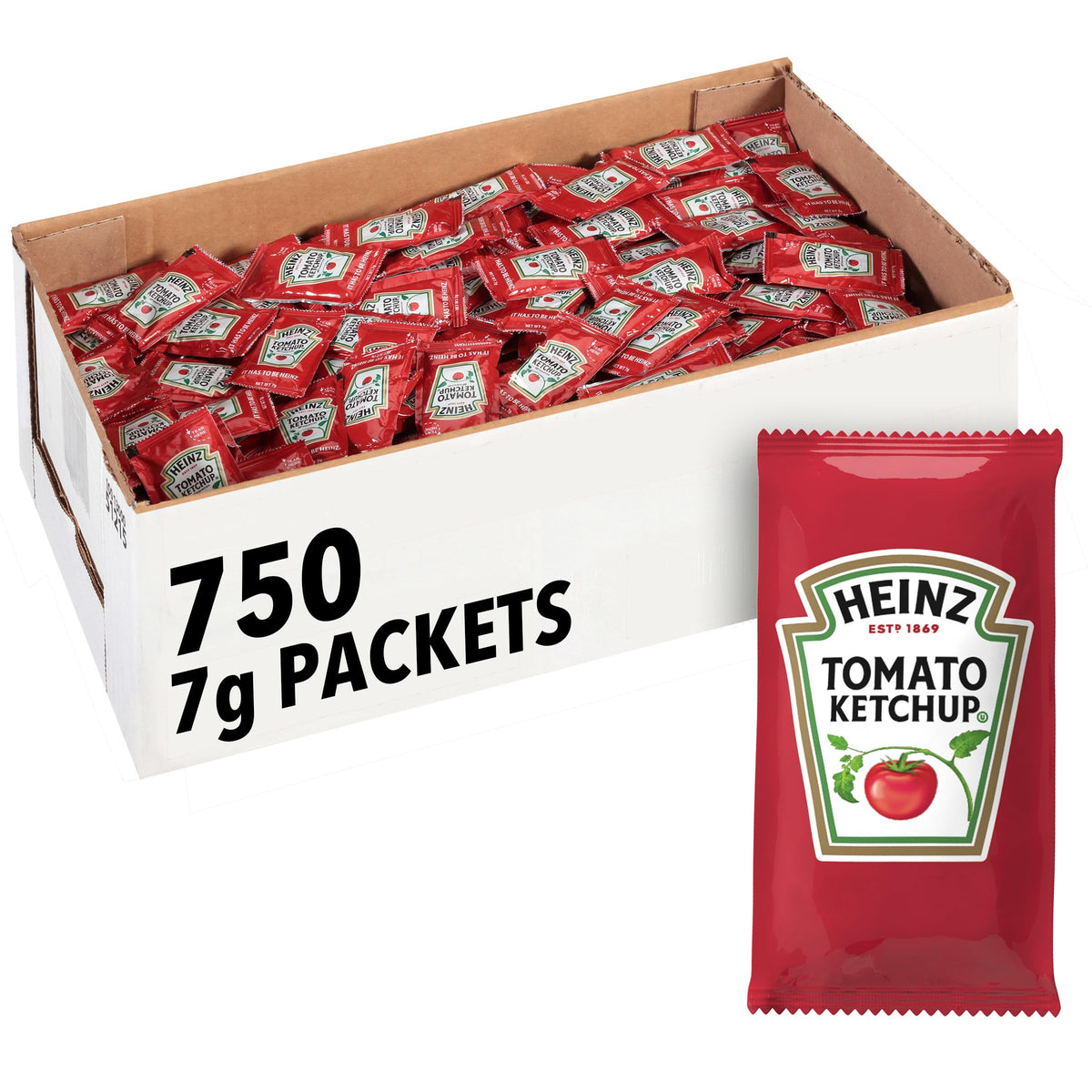 HEINZ Ketchup Single Serve Packets (0.25 oz) – Pack of 750