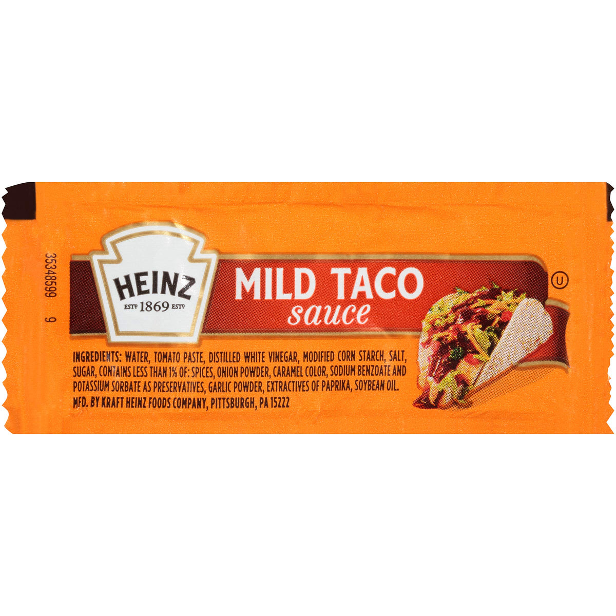 HEINZ Mild Taco Sauce - Single-Serve Packets (0.3 oz) Pack of 200 | Travel-Ready Kosher Condiment