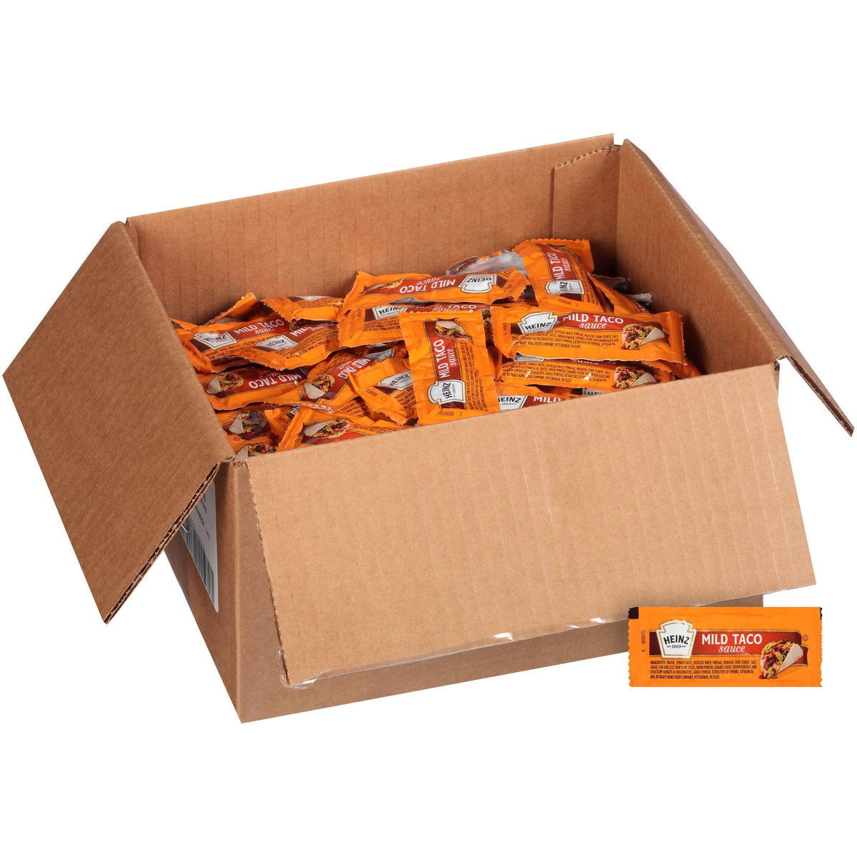 HEINZ Mild Taco Sauce - Single-Serve Packets (0.3 oz) Pack of 200 | Travel-Ready Kosher Condiment