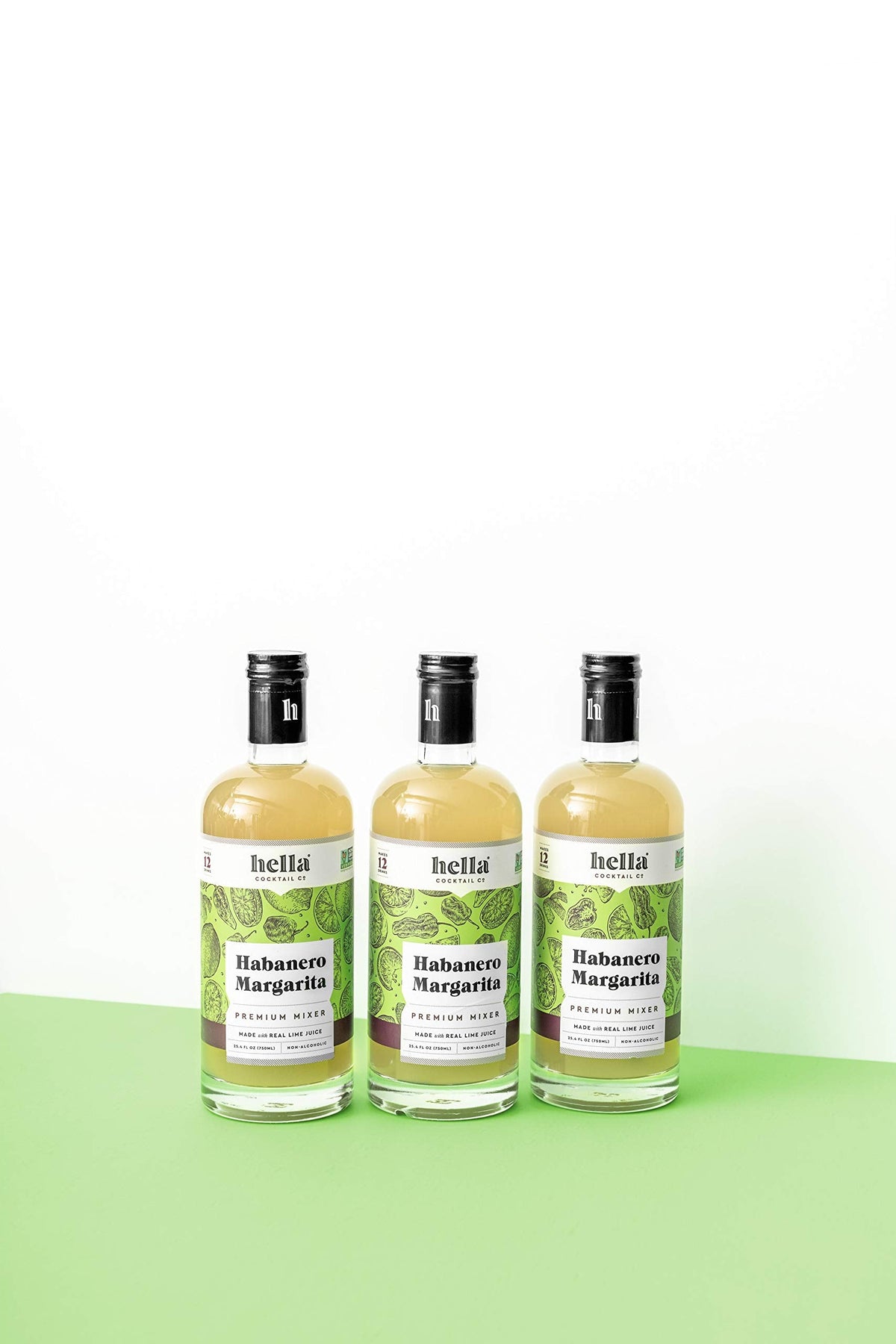 Hella Cocktail Co. Premium Habanero Margarita Mixer | Real Lime Juice & Habanero Pepper