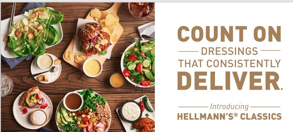 Hellmann's Classics Blue Cheese Dressing – Gluten Free, No Artificial Flavors or HFCS, Natural Colors, 1 Gal
