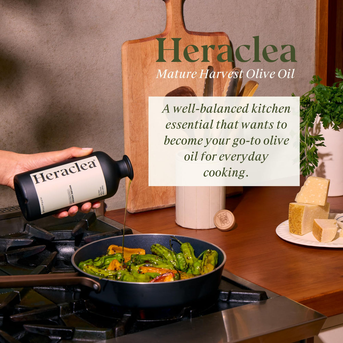 Heraclea Mature Harvest Organic EVOO – Cold-Pressed Extra Virgin Olive Oil, 16.9oz