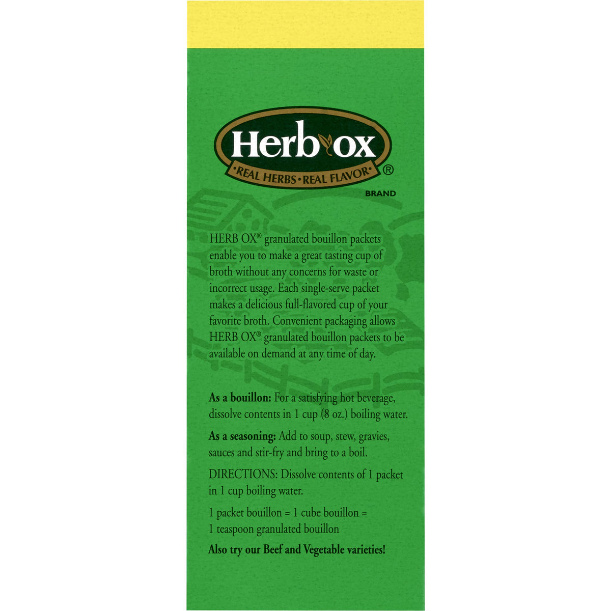 Herb-Ox Sodium Free Bouillon Bundle: Beef & Chicken, 100 Packets