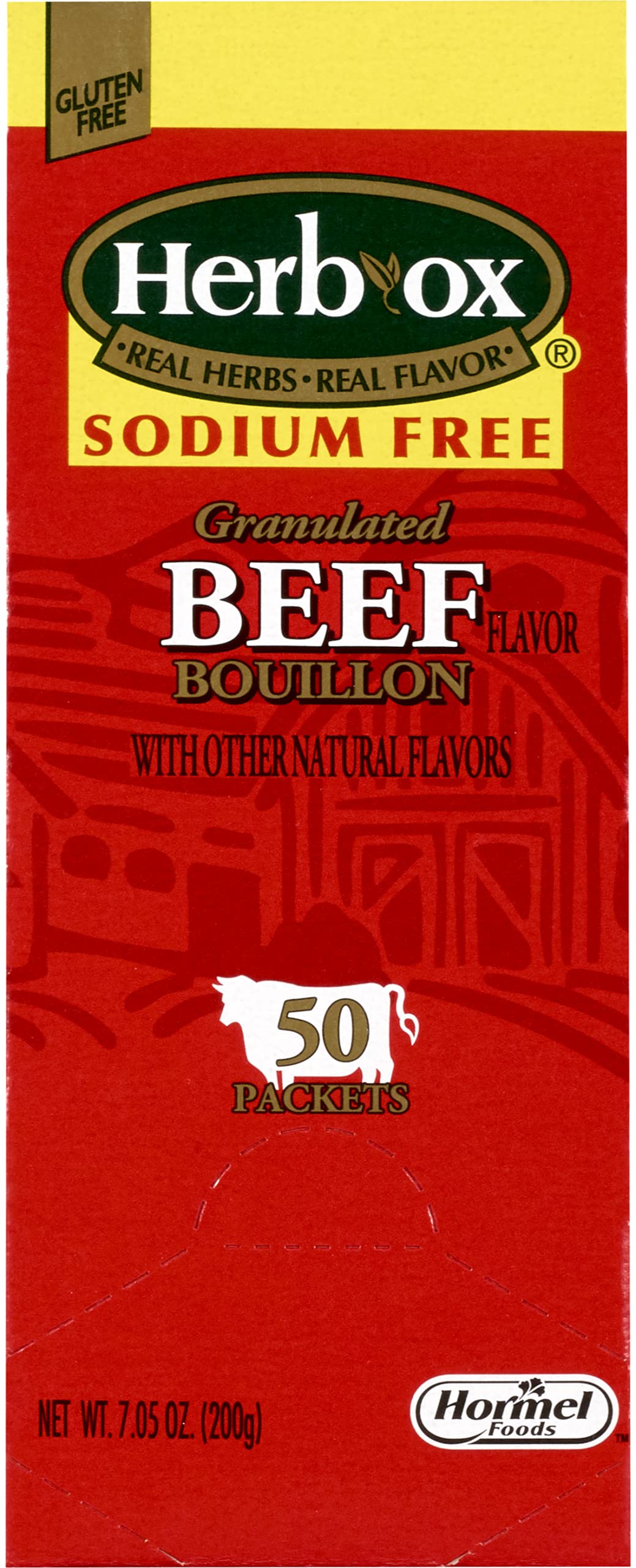 Herb-Ox Sodium Free Bouillon Bundle: Beef & Chicken, 100 Packets