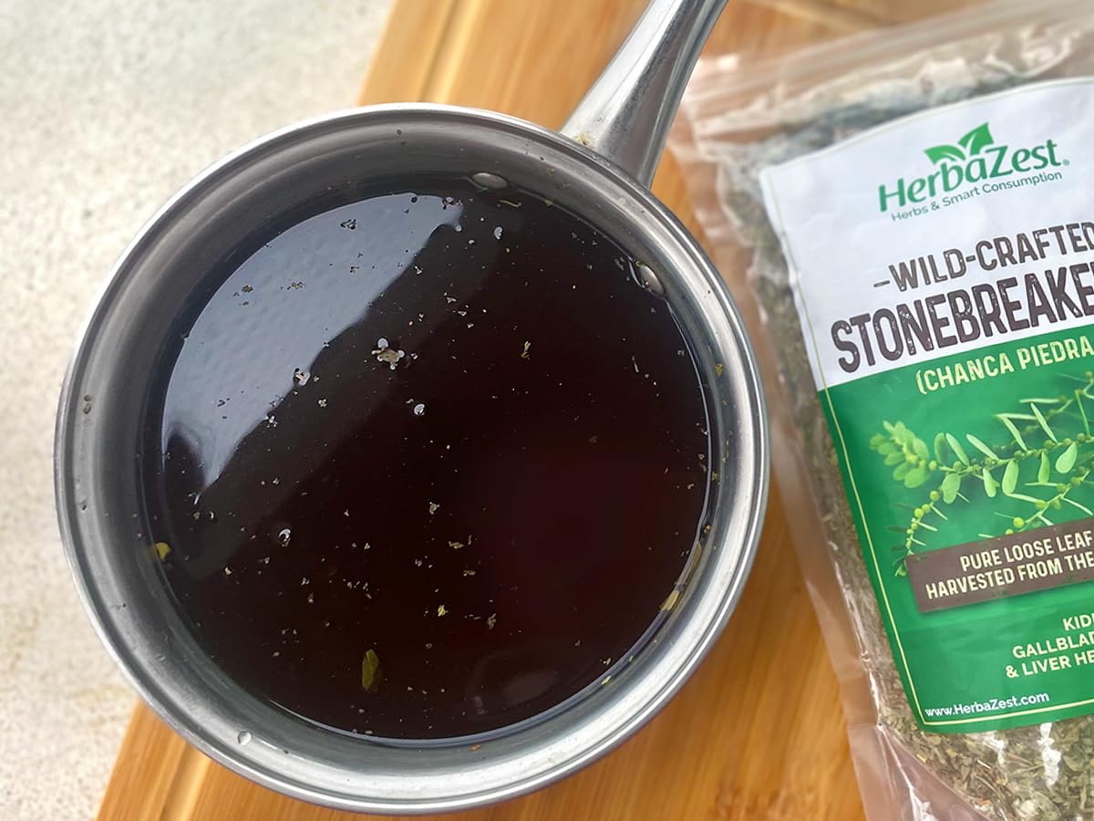 HerbaZest Stonebreaker Tea – 10oz Loose Leaves (Chanca Piedra) – Wild-Crafted, Gluten-Free, Caffeine-Free