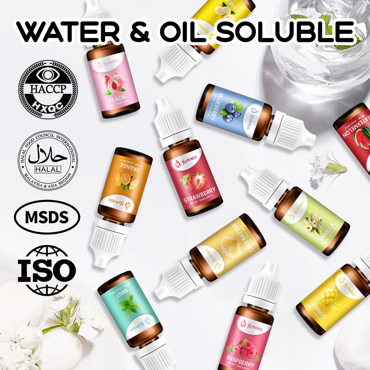 Herbeklab Candy Flavoring Oil – 20 Flavors for Candy Making and Baking