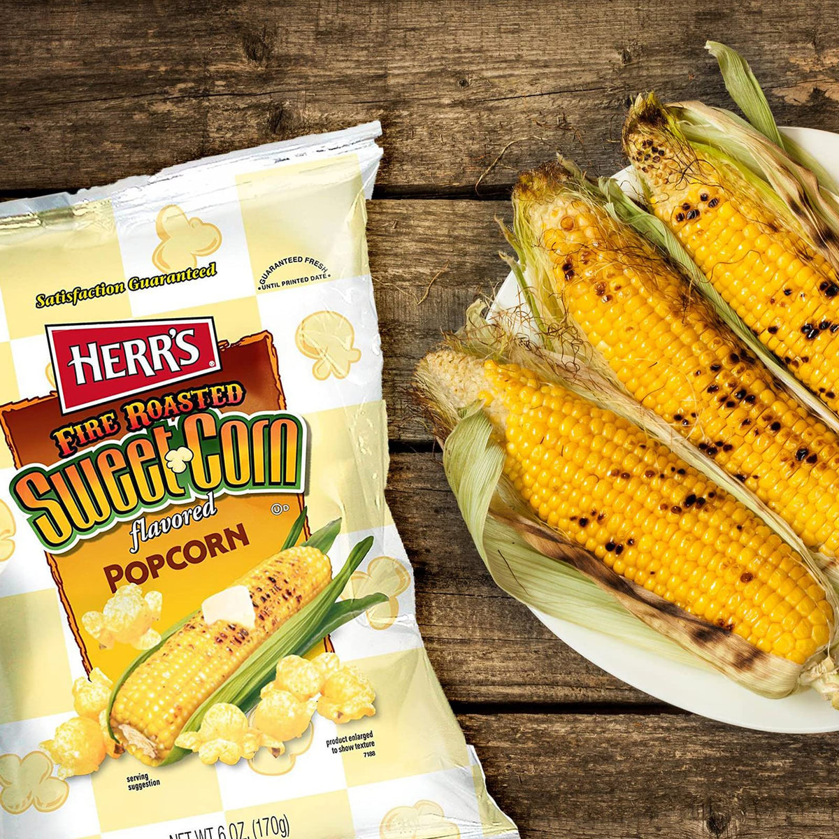 Herr's Fire Roasted Sweet Corn Popcorn – 4 oz Bags (Pack of 12)