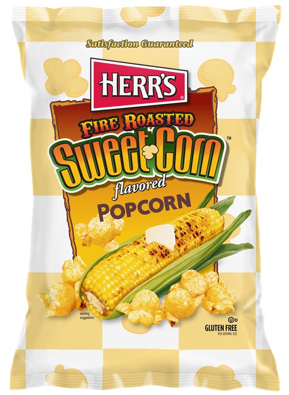 Herr's Fire Roasted Sweet Corn Popcorn – 4 oz Bags (Pack of 12)