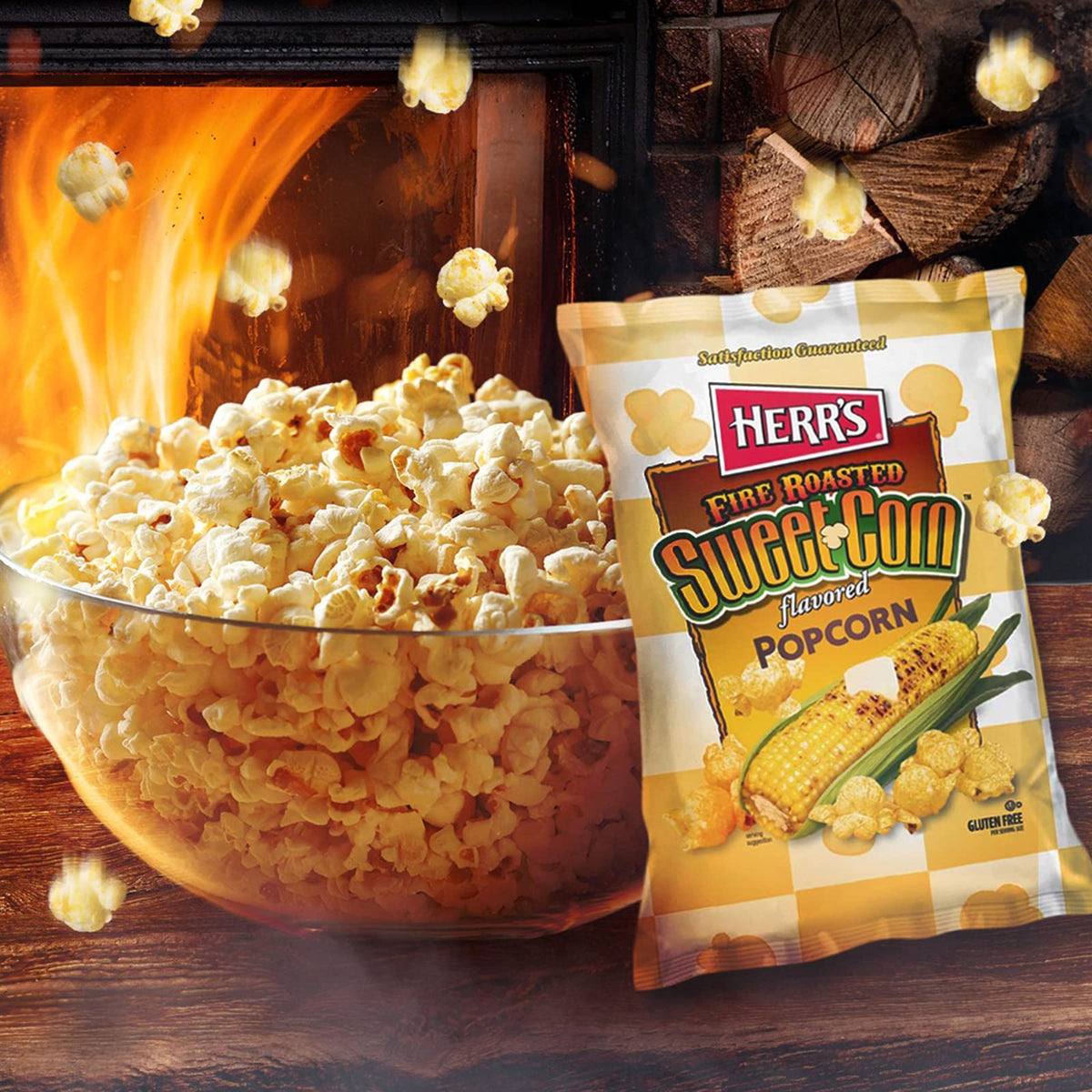 Herr's Fire Roasted Sweet Corn Popcorn – 4 oz Bags (Pack of 12)