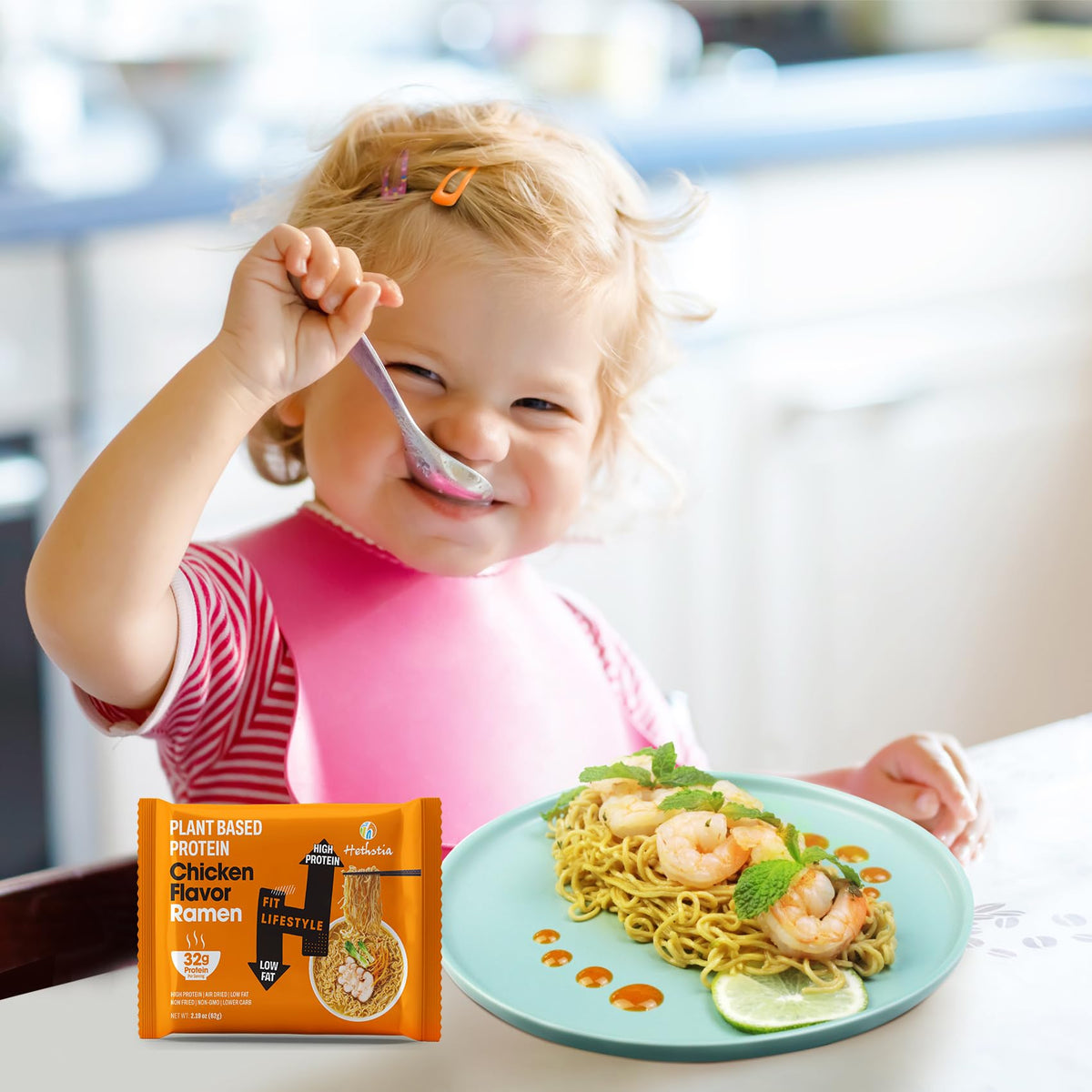 Hethstia High Protein Ramen Chicken Flavor – 6-Pack, Plant-Based & Vegan