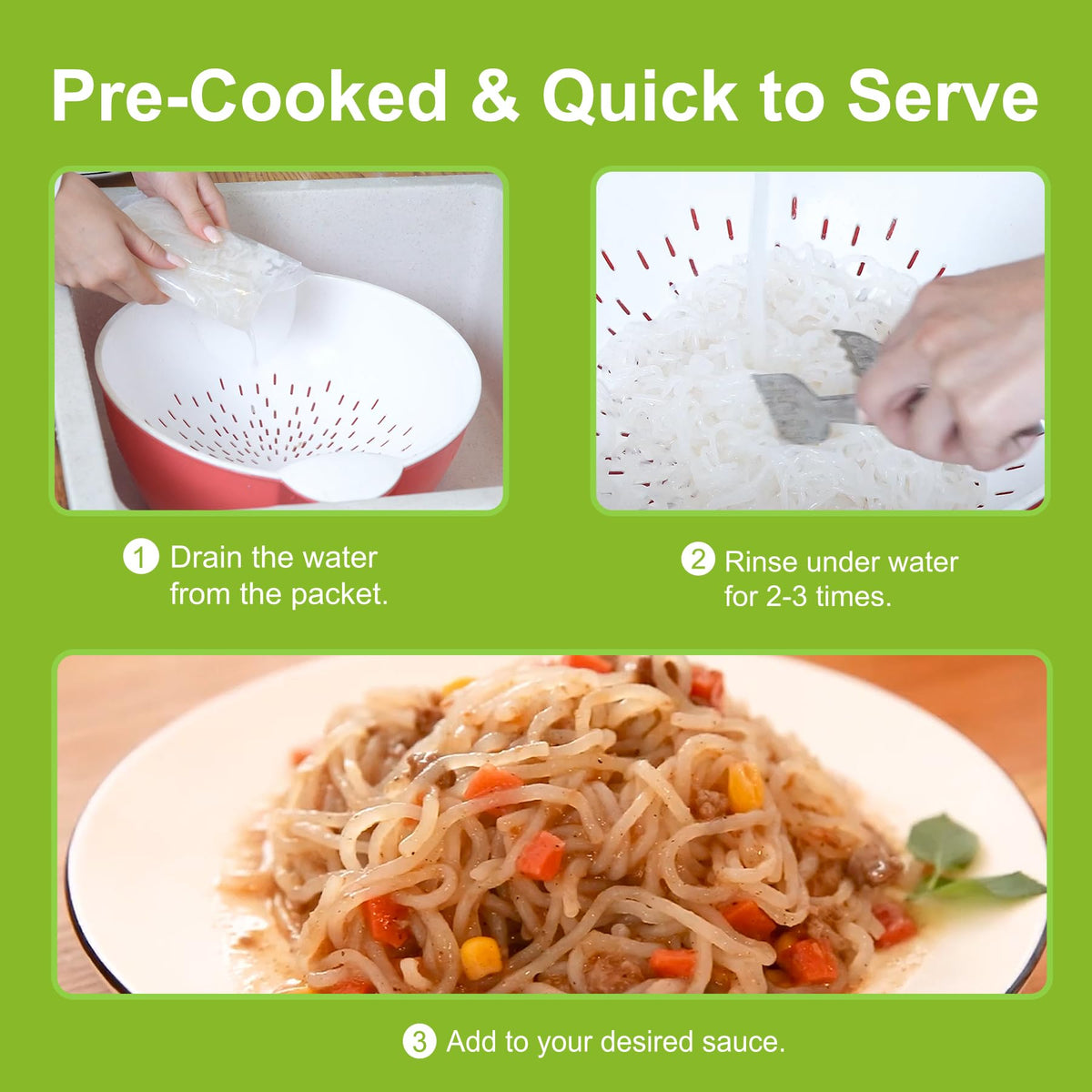 Hethstia Konjac Noodles Angel Hair – 12 Pack Shirataki Noodles, Low Carb, Gluten-Free, Vegan