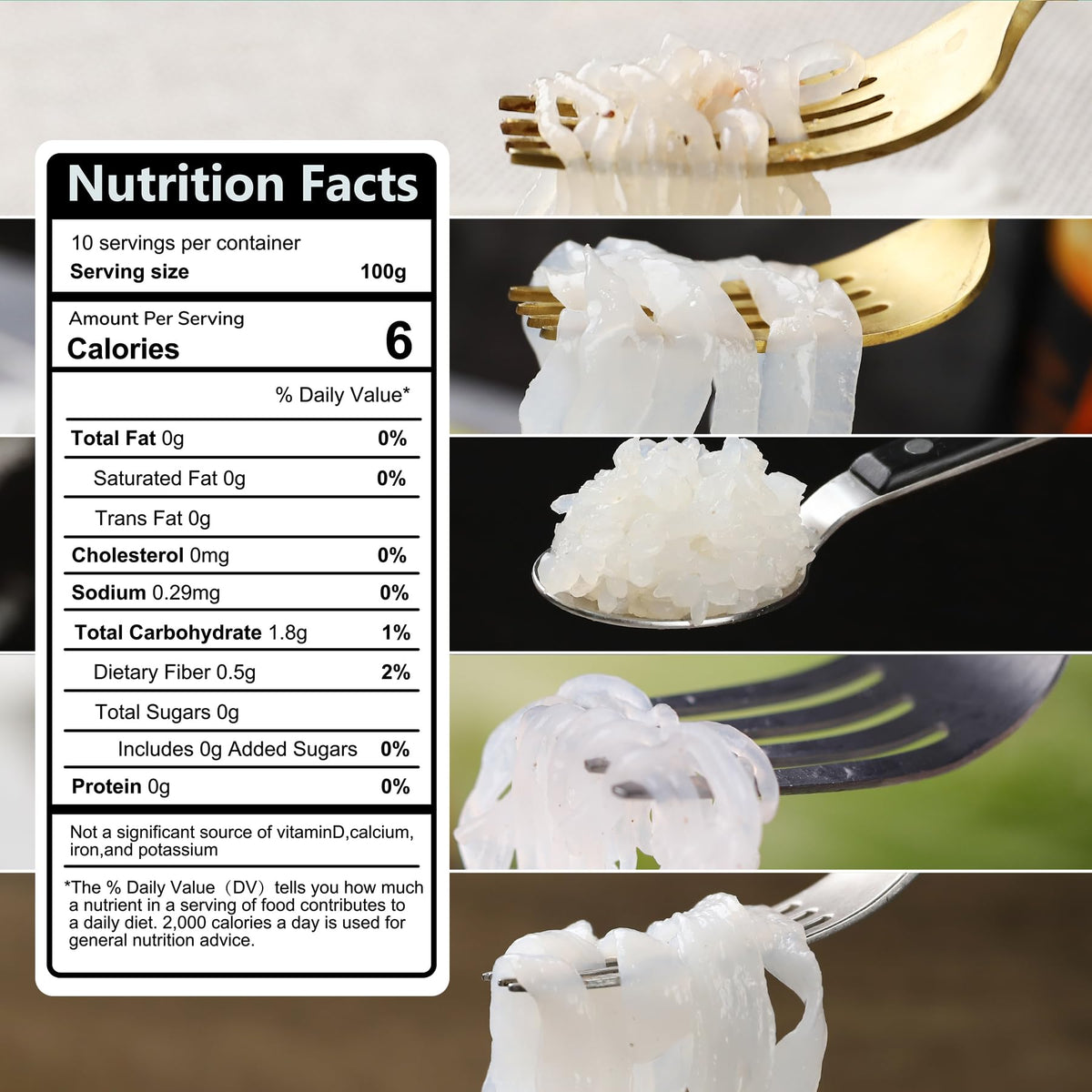 Hethstia Konjac Noodle Variety Pack – 10-Pack Low Carb Shirataki Noodles (Spaghetti, Fettuccine, Rice, Pho, Angel Hair)