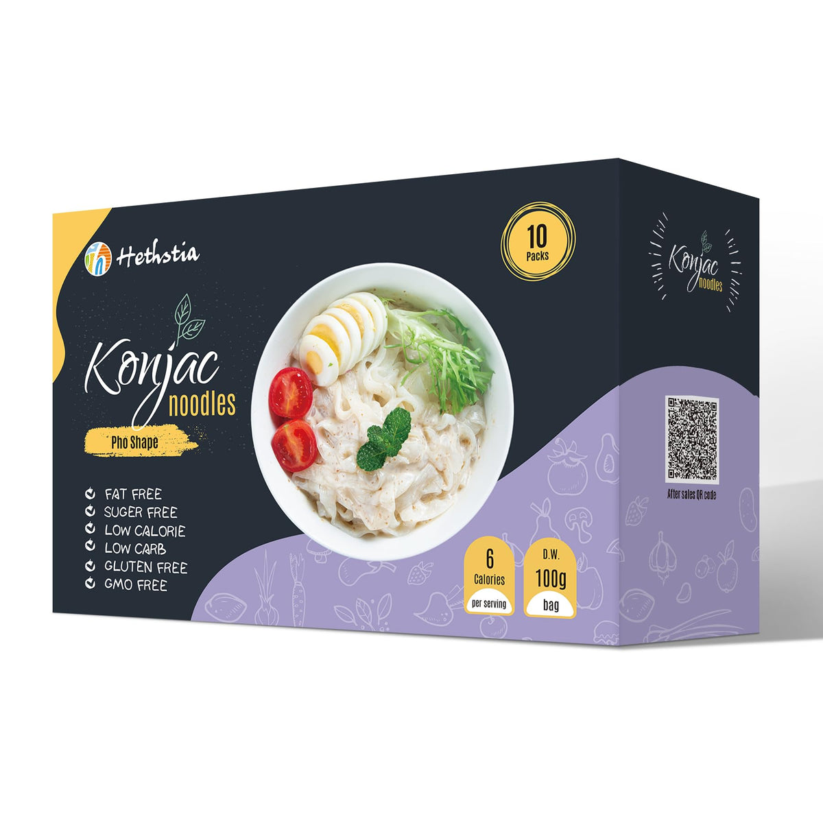 Hethstia Shirataki Noodle – Vegan Konjac Pho Noodles, Low Carb & Ready to Eat