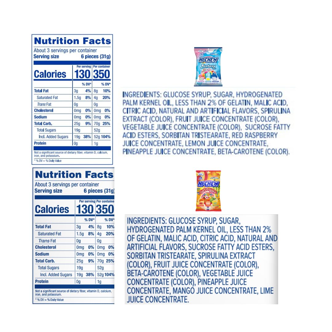 HI-CHEW Variety Mix Candy: 23 Flavors, Getaway Mix, Individually Wrapped