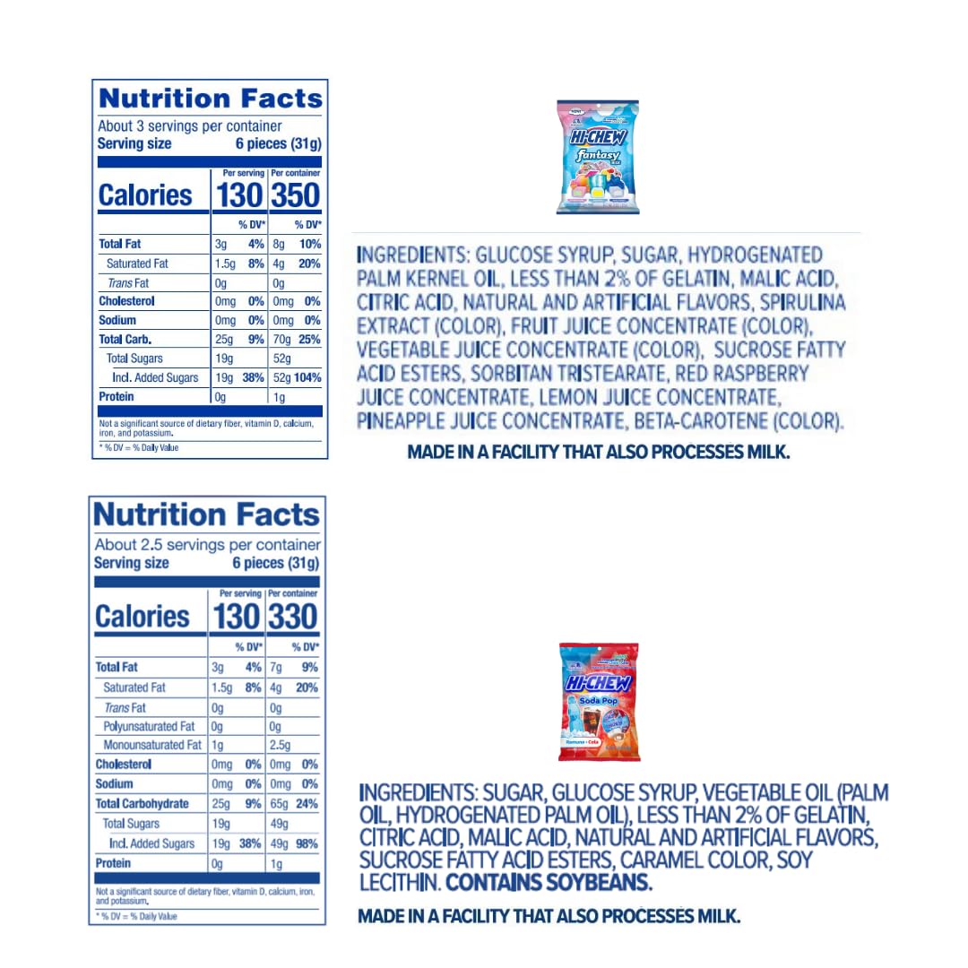 HI-CHEW Variety Mix – 6-Bag Pack of 15 Juicy Fruity Flavors (Salted Caramel Included)