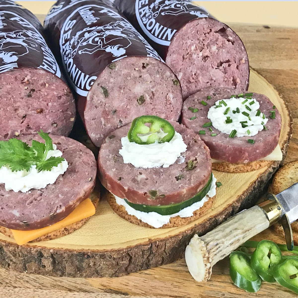 Hi Mountain Summer Sausage Seasoning Kit – Original Blend (Up to 30 lbs) | Includes 10 Fibrous Casings, Cure & Directions