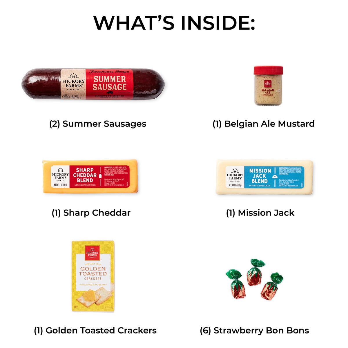 Hickory Farms Farmhouse Gift Basket (Small) – Gourmet Meat & Cheese Box with Summer Sausage, Cheddar & Jack