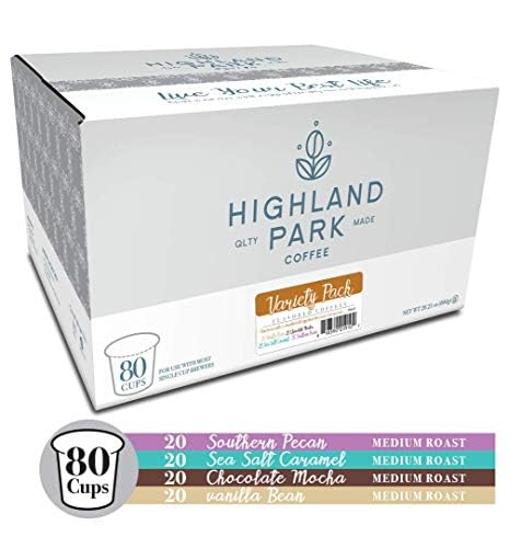 Highland Park Coffee Pods for Keurig K-Cup — Flavored Variety Pack, 80 Count