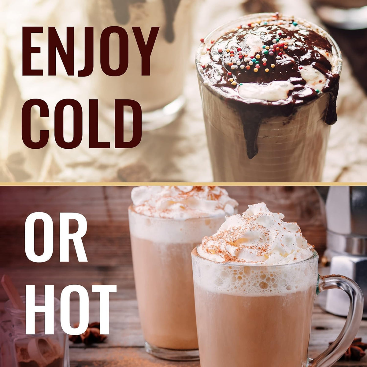 Hills Bros Frappés Instant Drink Mix – Café-Style Indulgence, Gluten-Free & Kosher-Certified – Chocolate Espresso