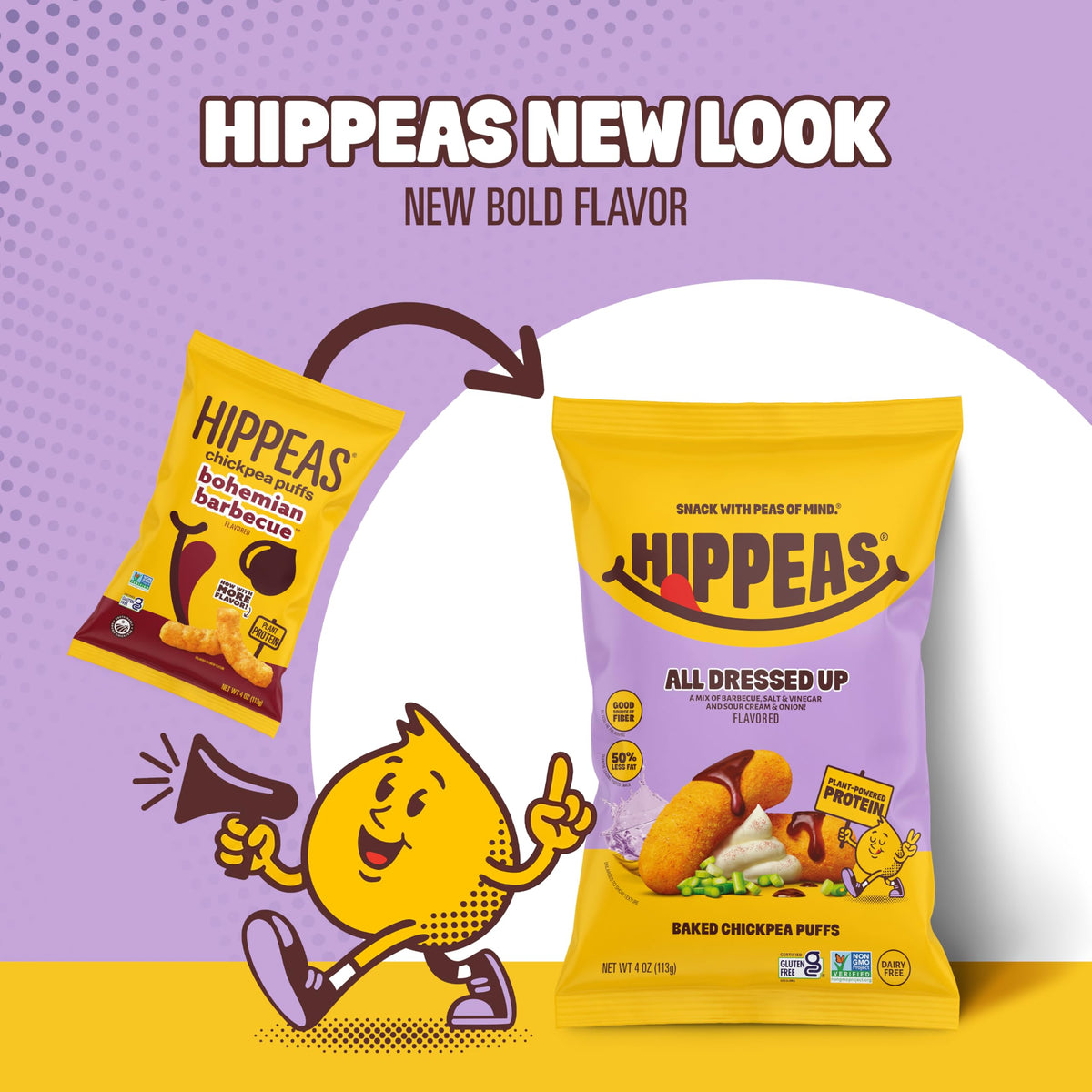HIPPEAS Chickpea Puffs – Bohemian Barbecue, Gluten Free, Vegan Snack (6 × 4oz)