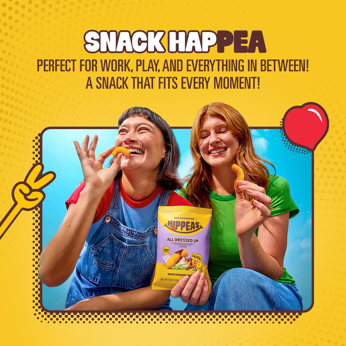 HIPPEAS Chickpea Puffs – Bohemian Barbecue, Gluten Free, Vegan Snack (6 × 4oz)