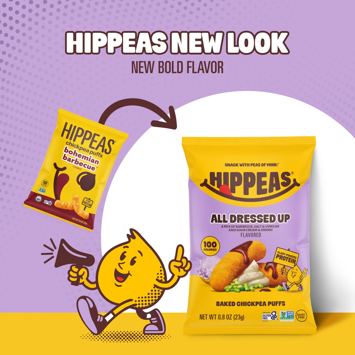 HIPPEAS All Dressed Barbecue Chickpea Puffs – Gluten Free, Vegan, 18-Pack