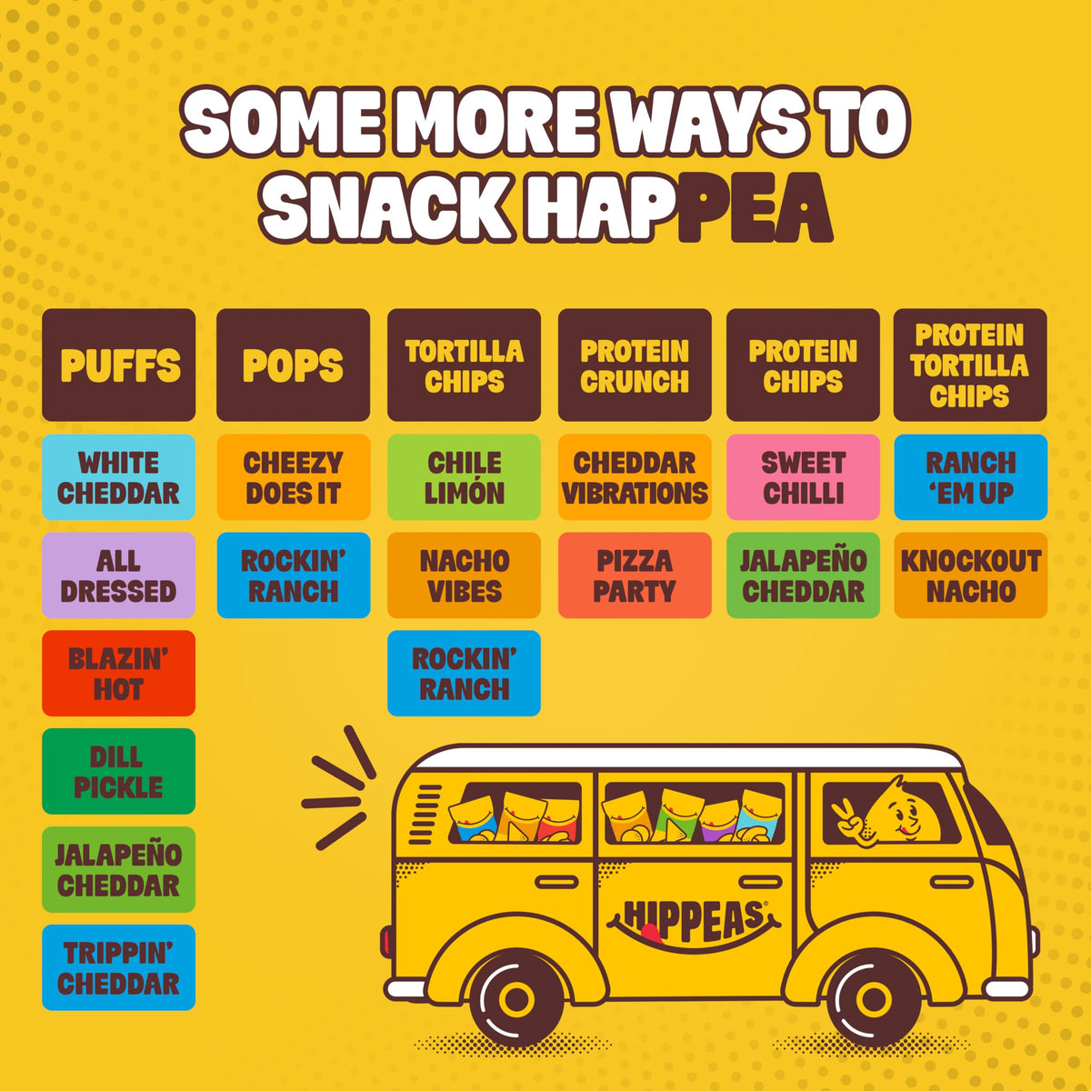 HIPPEAS Chickpea Puffs – Bohemian Barbecue, Gluten Free, Vegan Snack (6 × 4oz)