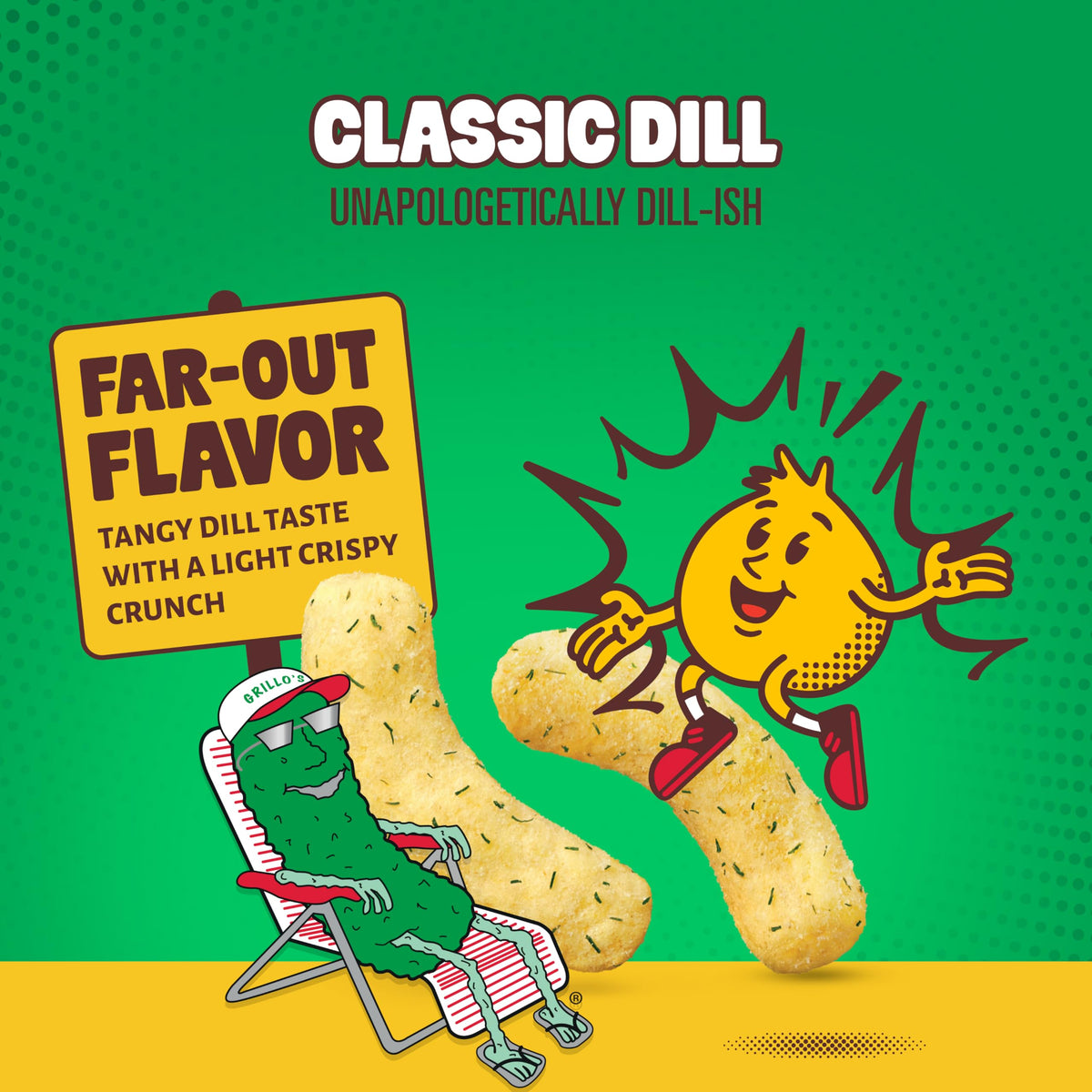 Hippeas Chickpea Puffs Grillo's Dill Pickle 3.75oz Pack of 6 | 3g Protein, 2g Fiber, Vegan, Gluten-Free