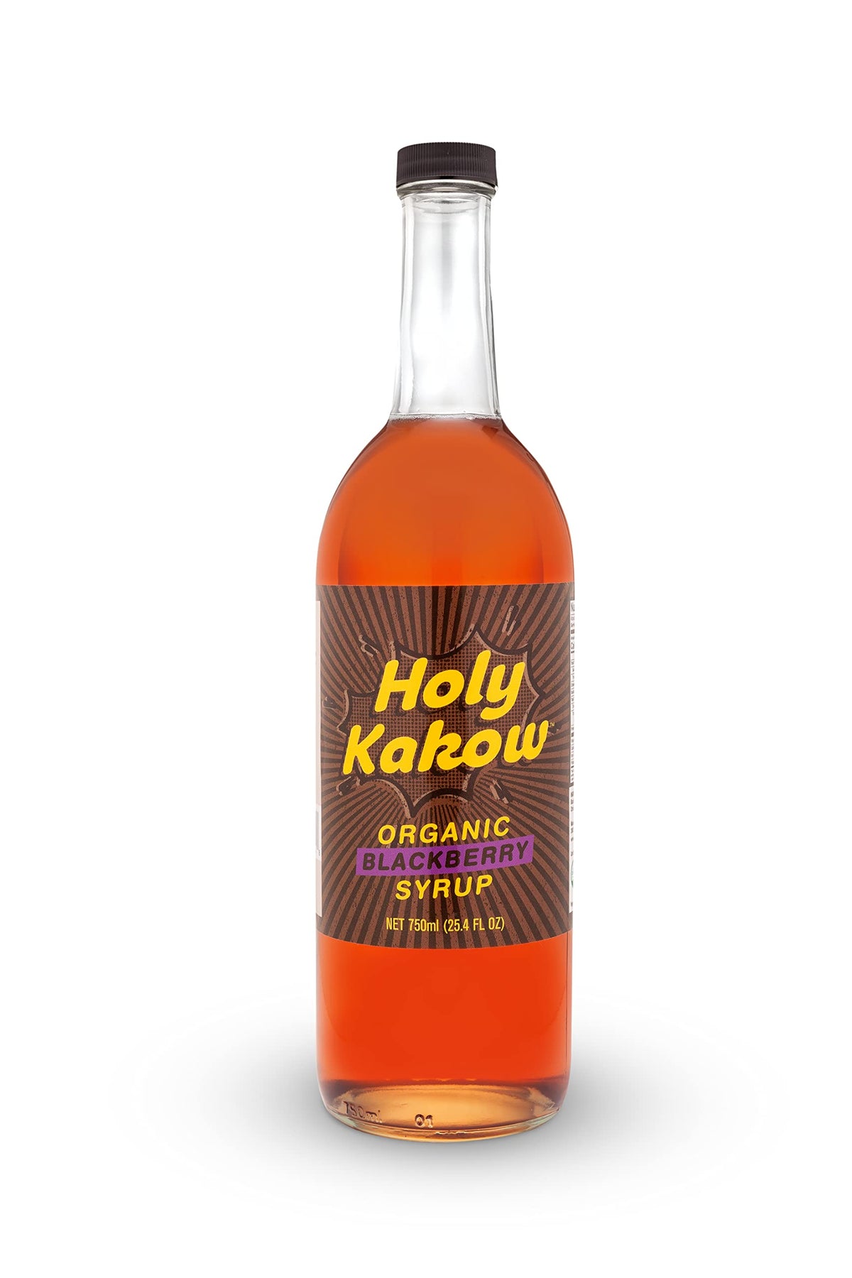 Holy Kakow Cafe Organic Blackberry Syrup - Real Food Coffee Syrup for Coffee, Latte & Cocktails, 750ml