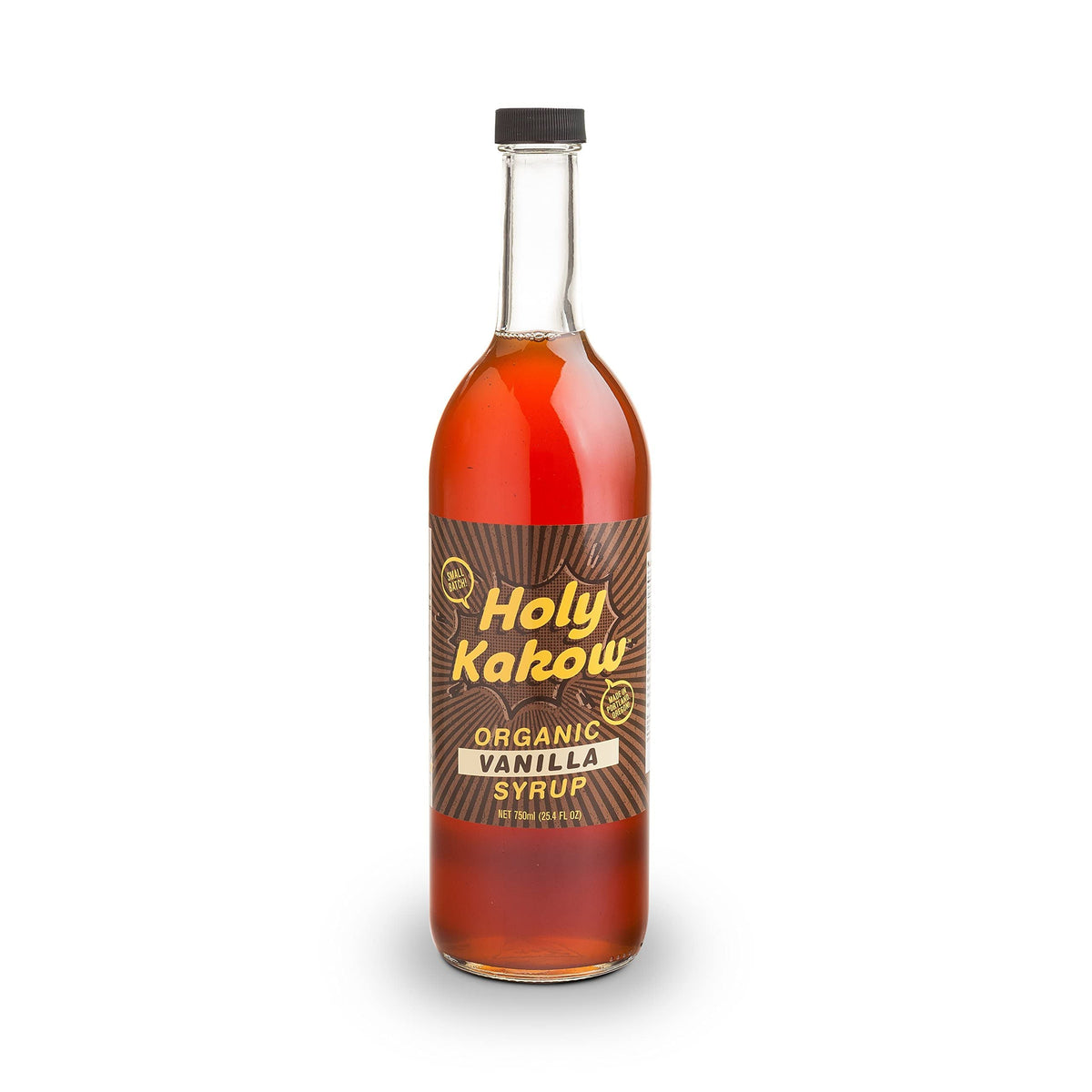 Holy Kakow Cafe Organic Vanilla Syrup - Vanilla Syrup for Coffee & Latte (750ml)