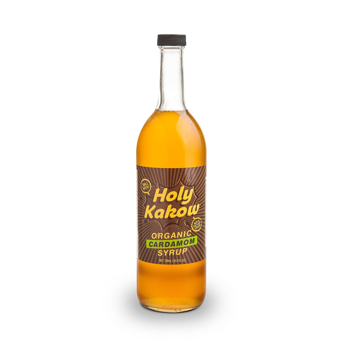 Holy Kakow Cafe Organic Cardamom Syrup – Real Food Cardamom Syrup for Coffee, Lattes & Cocktails | 750ml