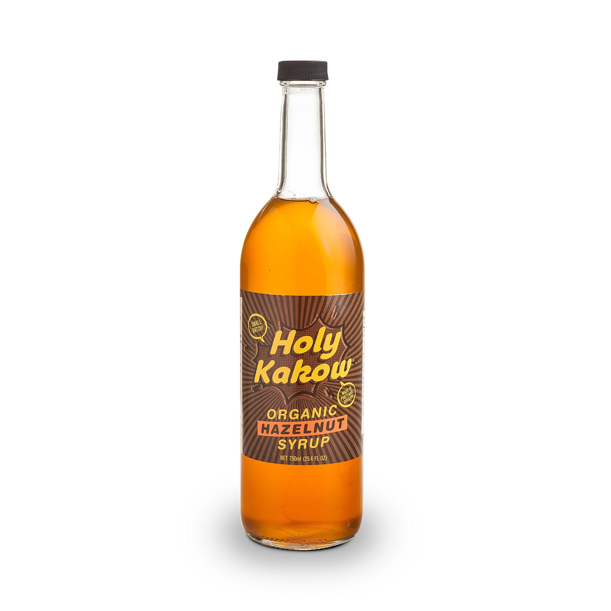 Holy Kakow Cafe Organic Hazelnut Syrup - Organic Hazelnut Coffee Syrup for Coffee, Latte, Cocktails | 750ml