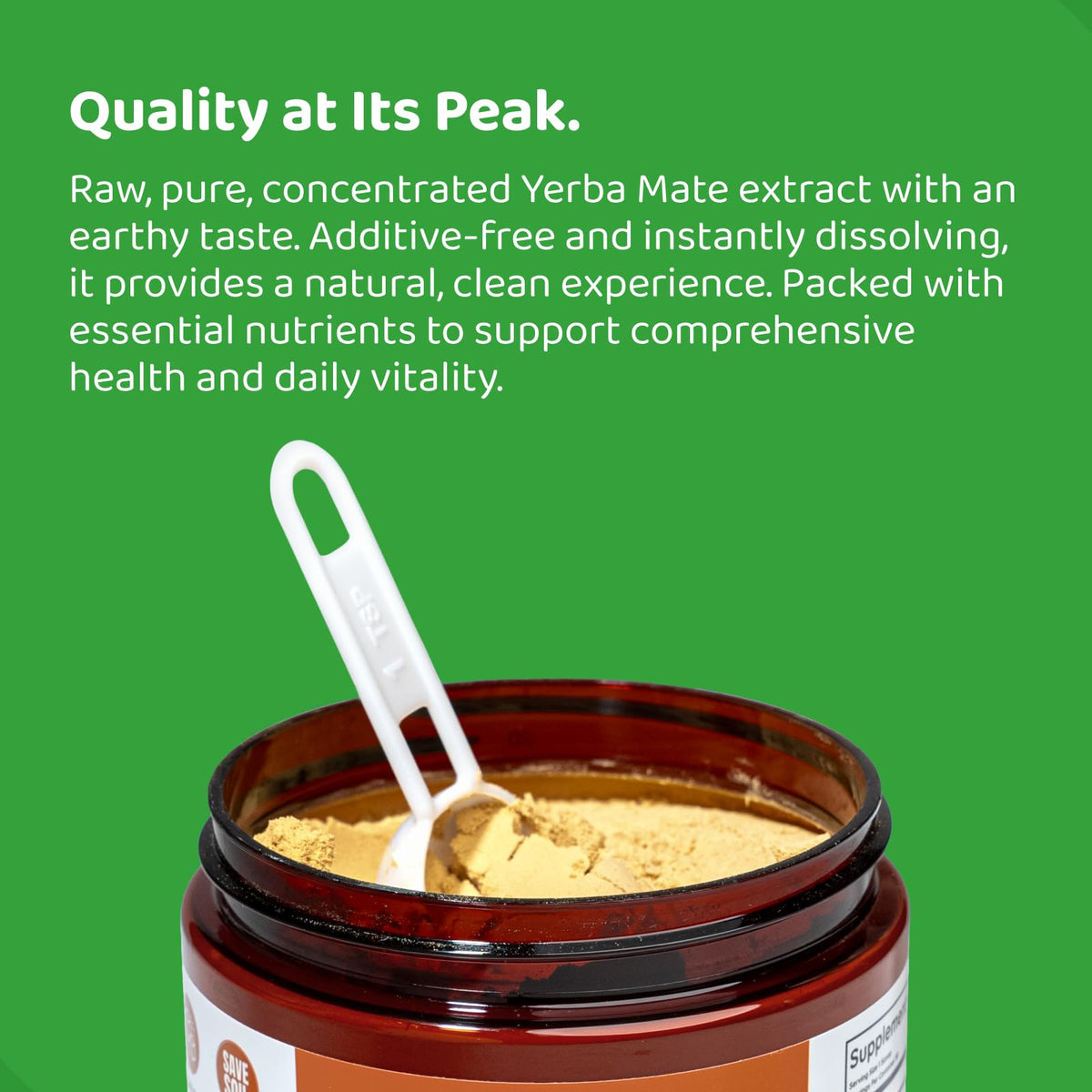 HOLYMARY Yerba Mate Instant Tea – Pure Organic Concentrate for Energy, Focus & Vitality (120g, up to 240 Servings)