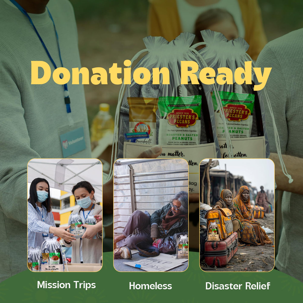 Homeless Care Package (5 Count) – Complete Hygiene Kits for homeless includes Food, Socks, First Aid and Personal Care Items – 100% Pre-Assembled & Ready to Distribute - Ideal for Outreach and Charity
