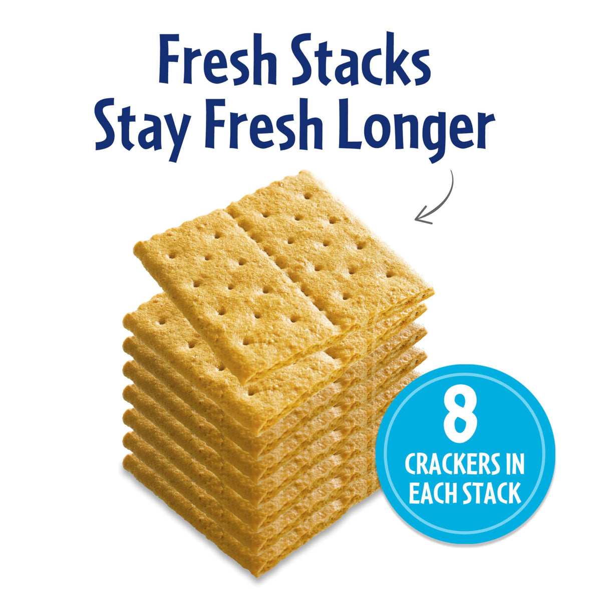 Honey Maid Fresh Stacks Graham Crackers – Bulk Travel Snacks, 6 Boxes (36 Stacks)