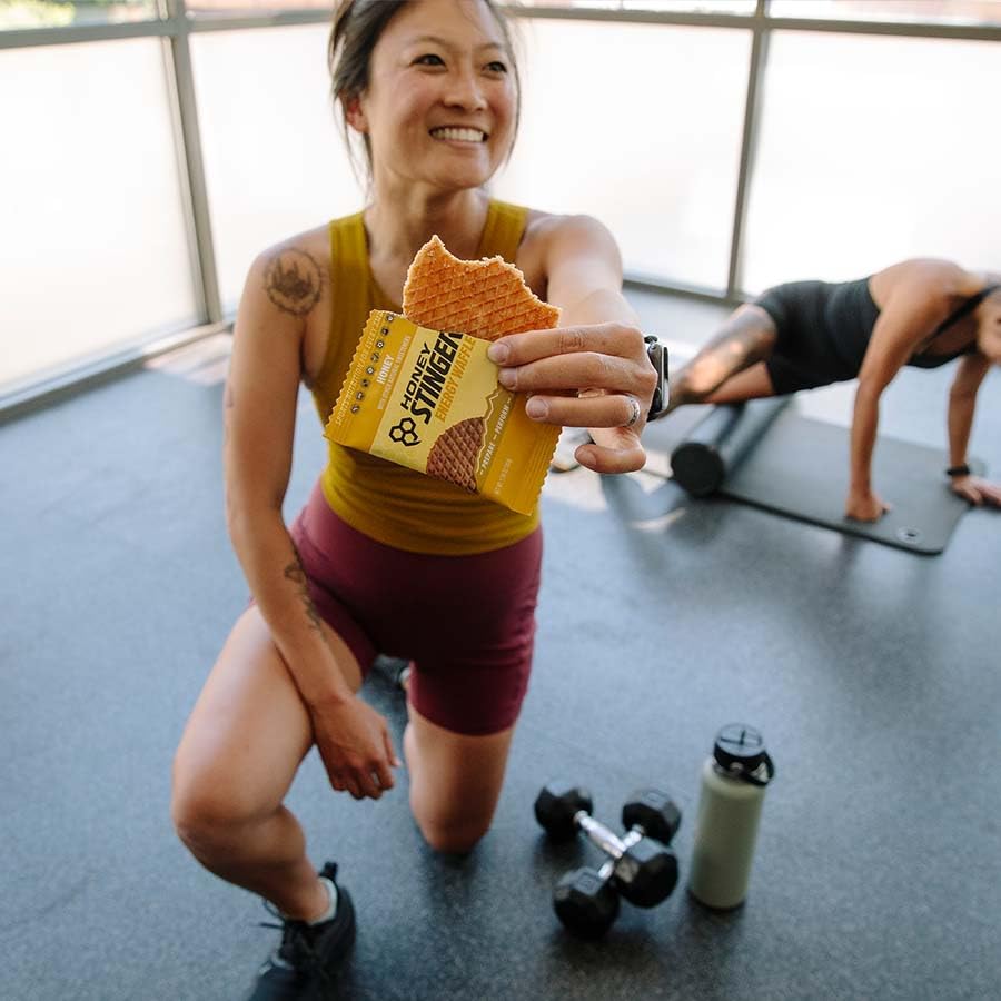 Honey Stinger Organic Peanut Butter Banana Waffle – Pre & Post Workout Energy Snack (Pack of 16)