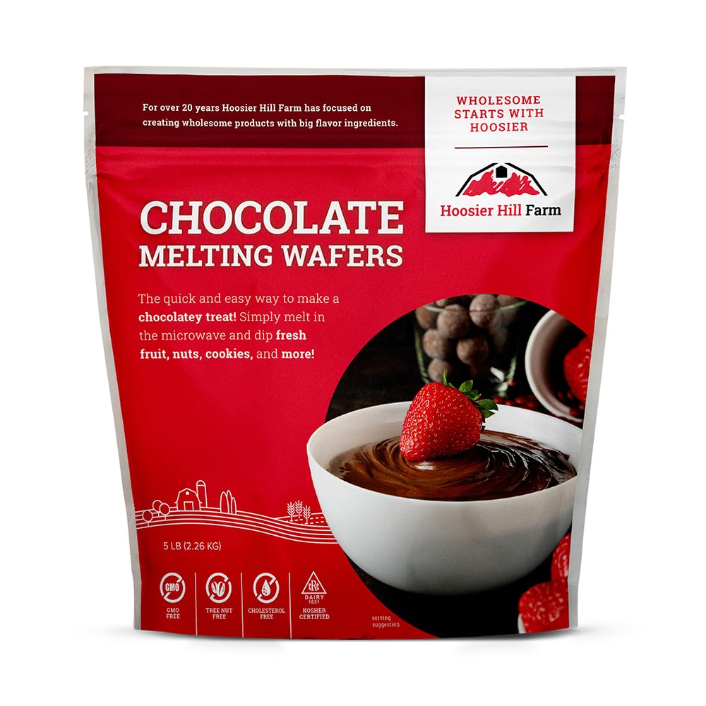 Hoosier Hill Farm Chocolate Melting Wafers, 5 lb – Easy Microwave Melting for Desserts